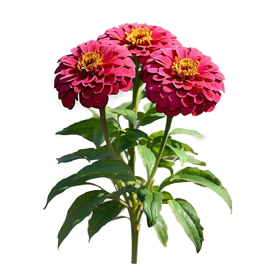 Zinnia Flower Bush Png Lgf88 PNG