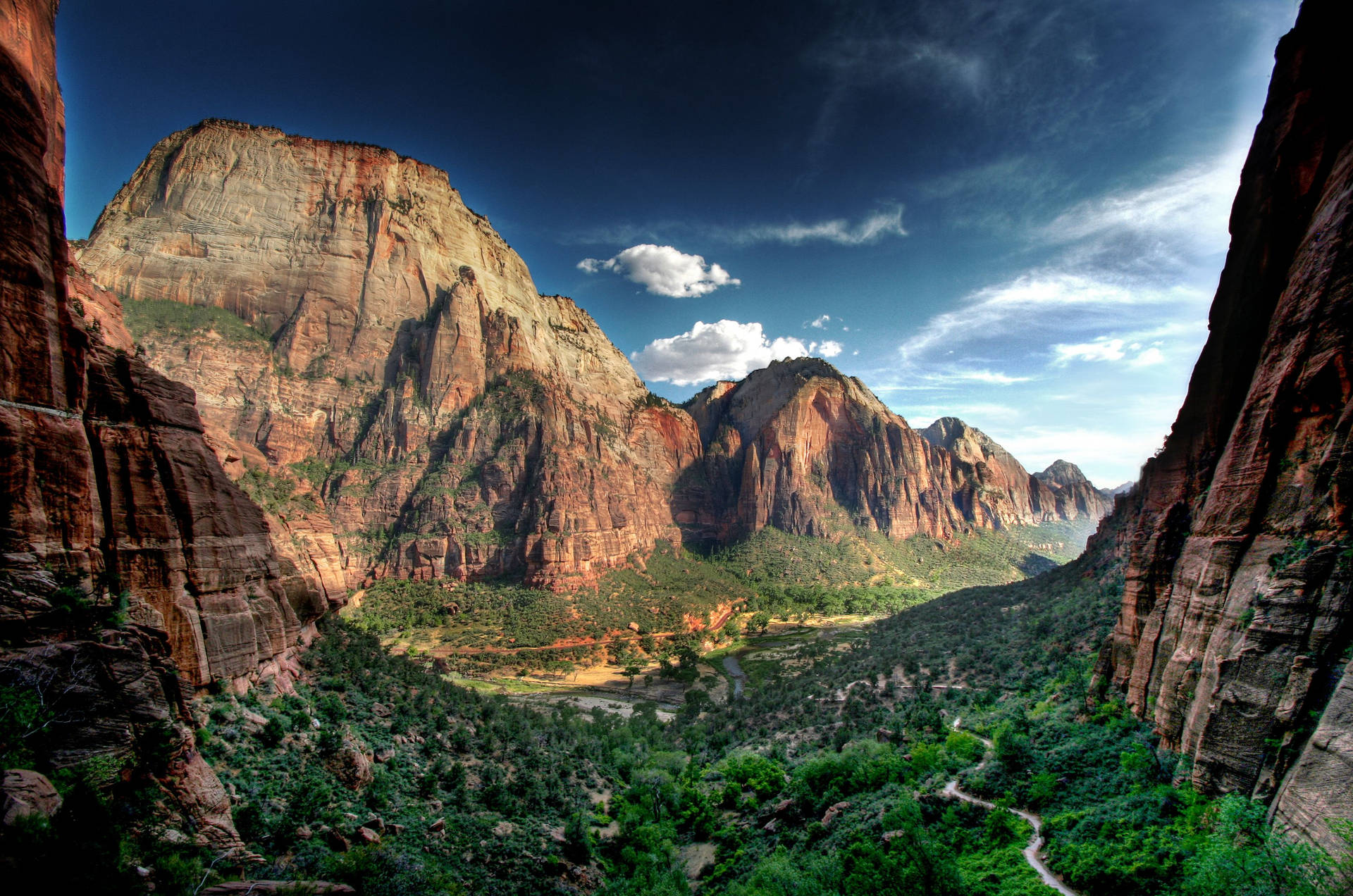 Zion National Park And Its Shadows Wallpaper