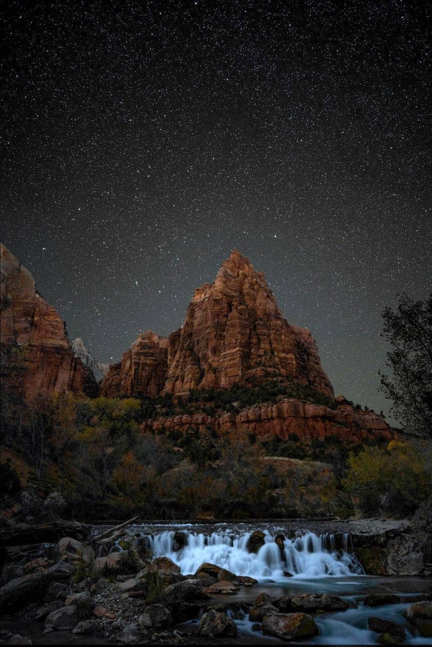 Zion National Park At Night Wallpaper
