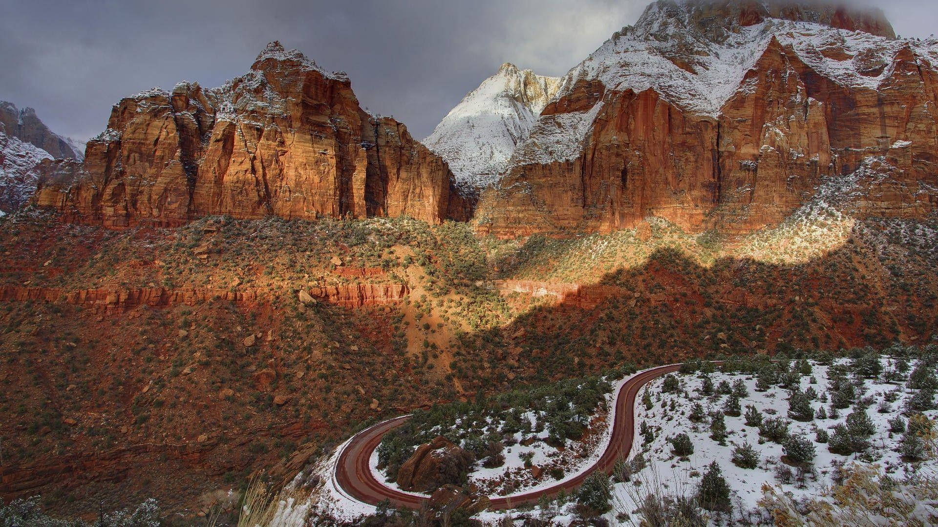 Zion National Park During Winter Wallpaper