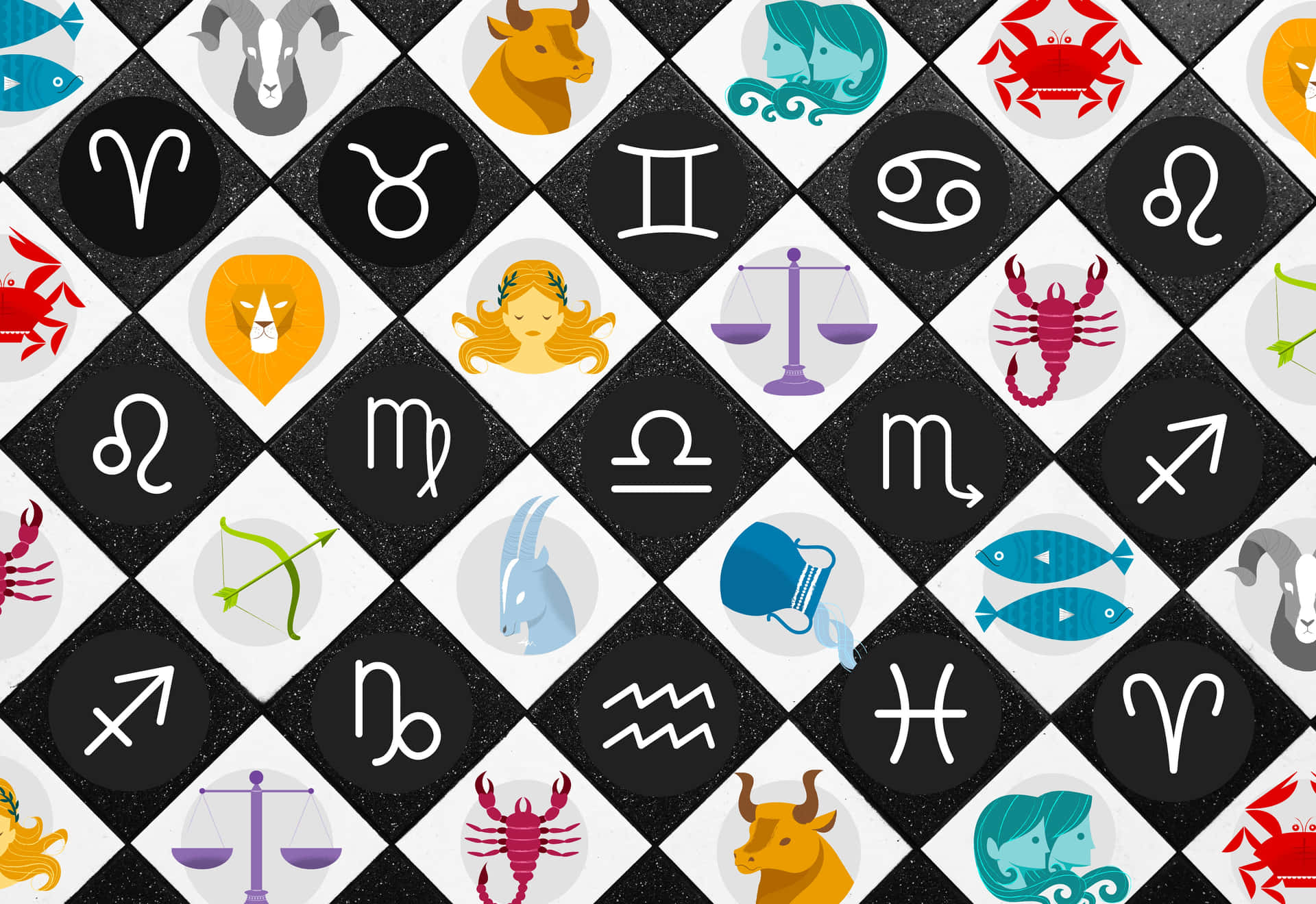 Zodiac Signs Pattern.jpg Wallpaper