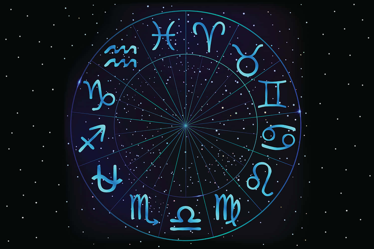 A colorful reminder of the twelve zodiac signs
