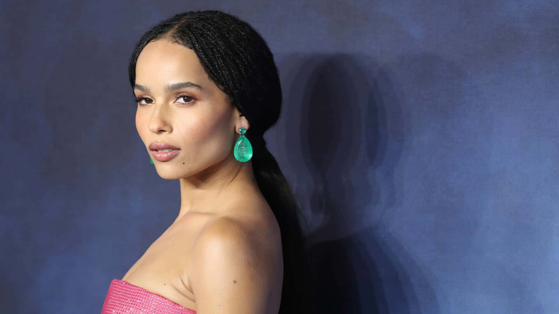 Zoe Kravitz Elegante Portret Op Evenement.jpg Achtergrond