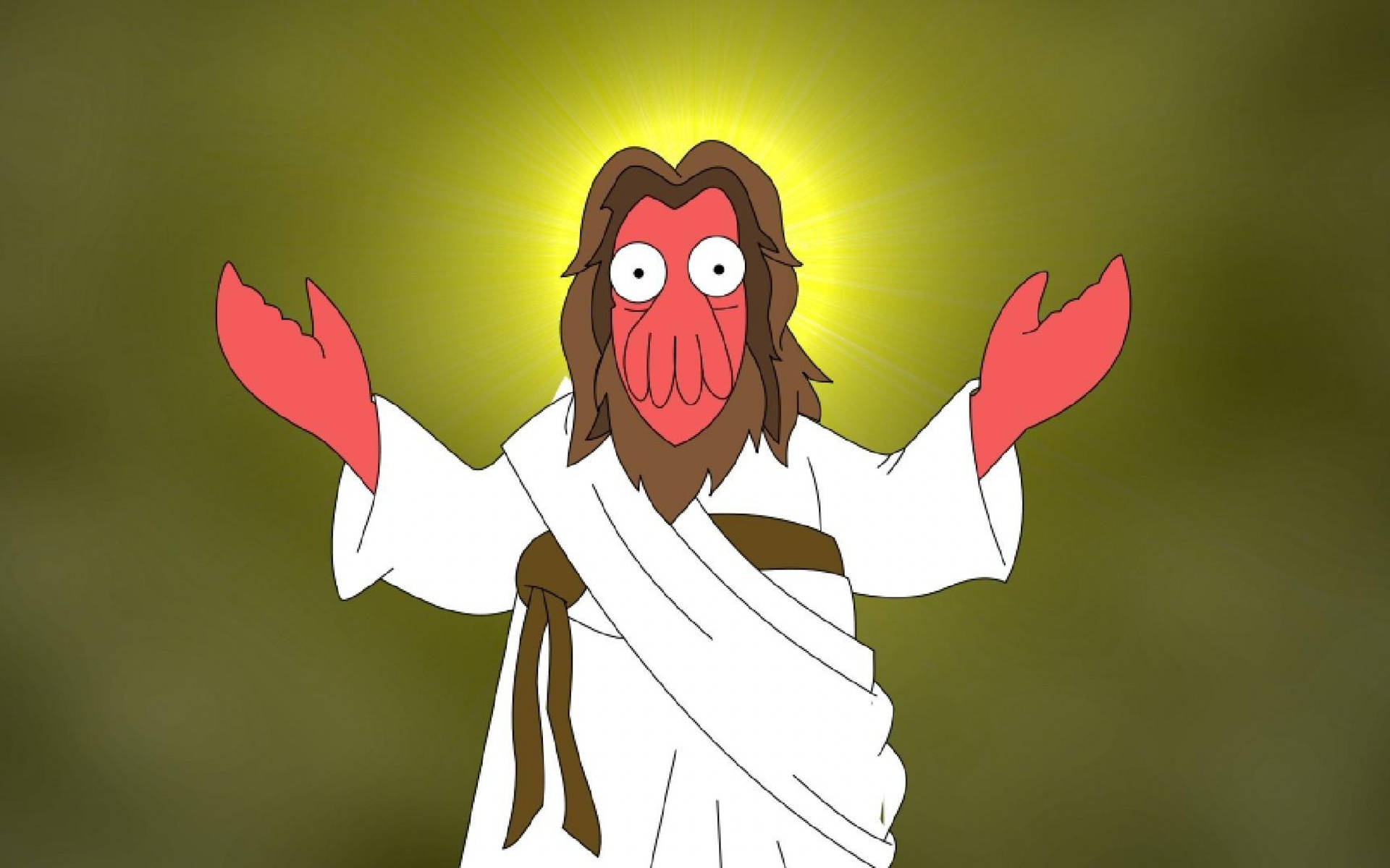 Zoidberg As Jesus Wallpaper