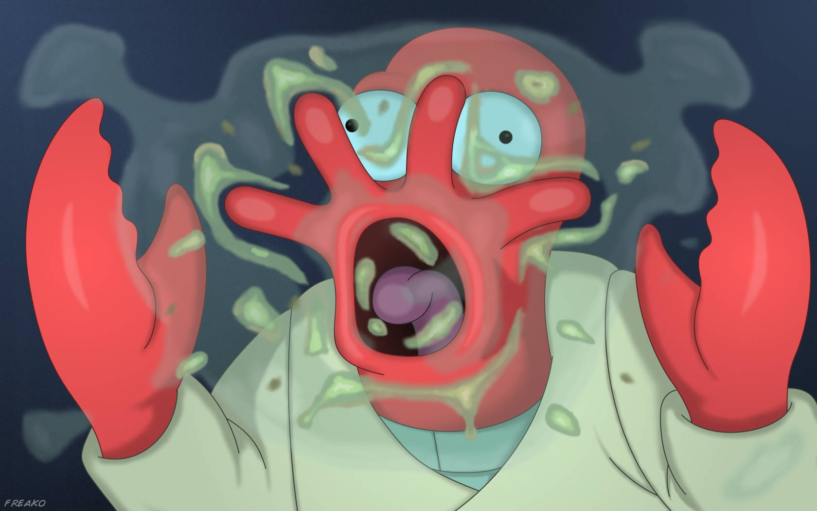 Zoidberg Trying To Eat Viewer Wallpaper