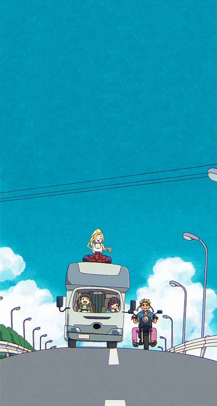 Zom100 Anime Adventureonthe Road Wallpaper