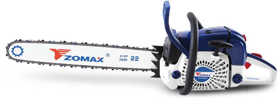 Zomax Chainsaw Product Showcase PNG