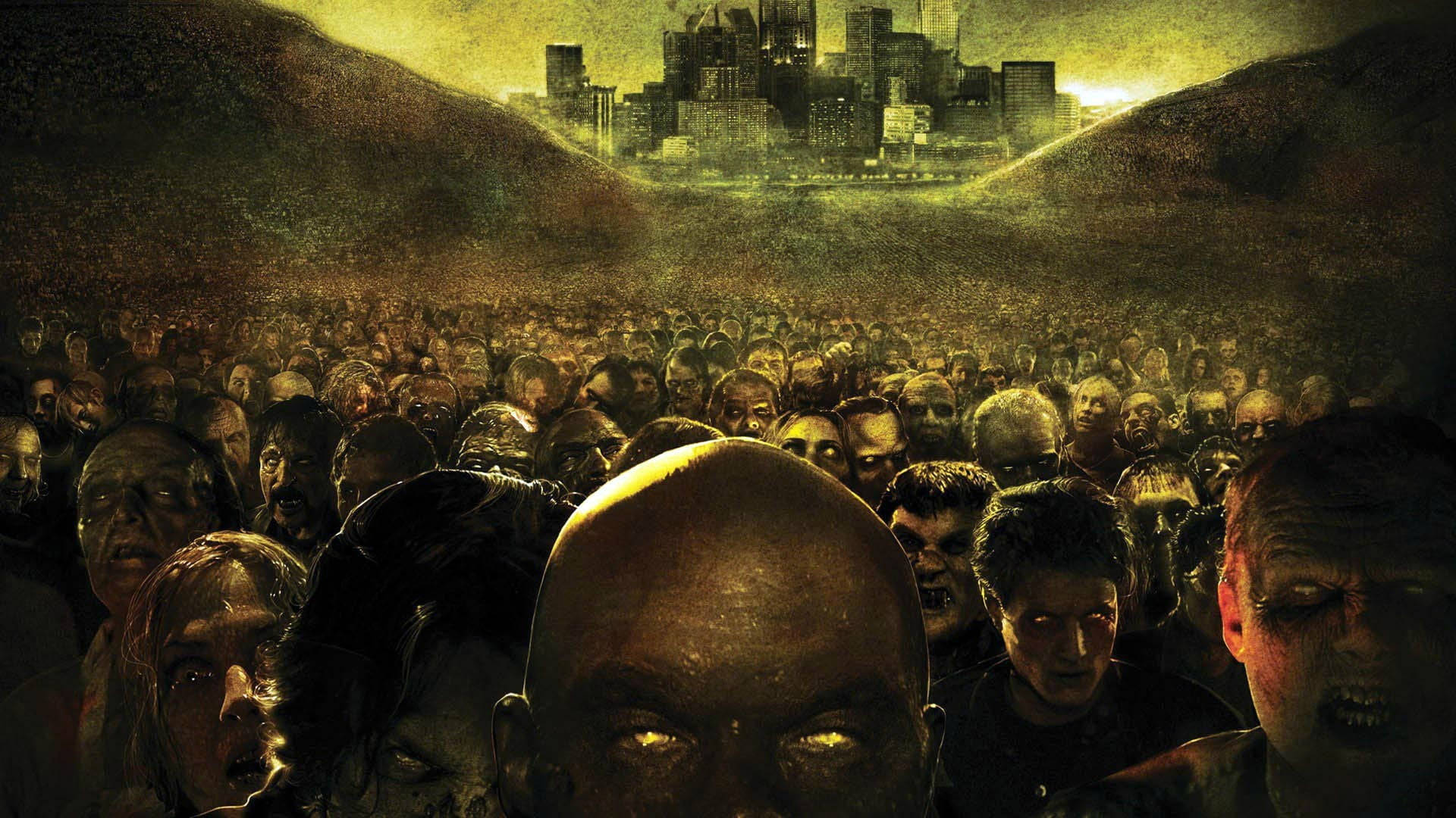 A Gloomy Glimpse Into A Zombie Apocalypse Wallpaper
