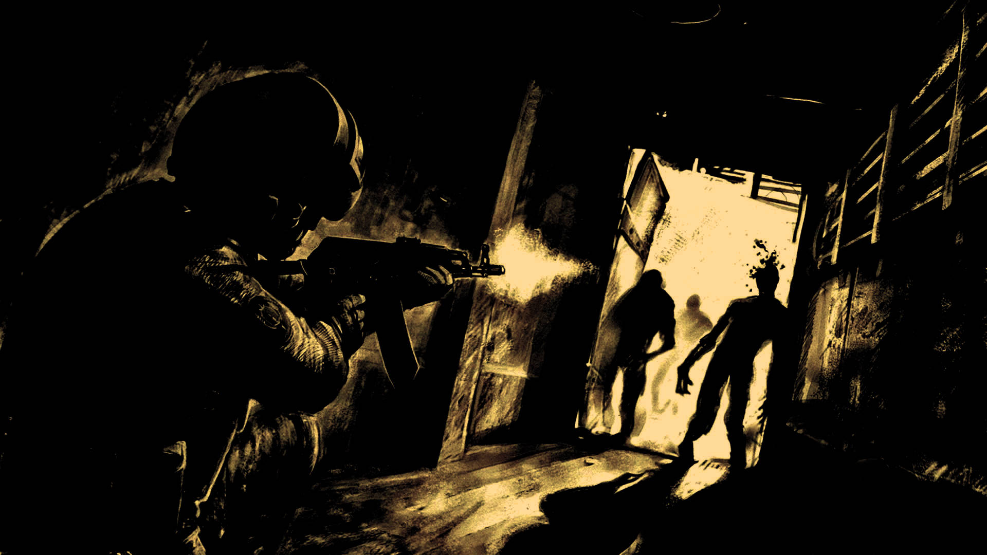 Når zombieapokalypsen skete, stod menneskeheden over for sin mørkeste time. Wallpaper