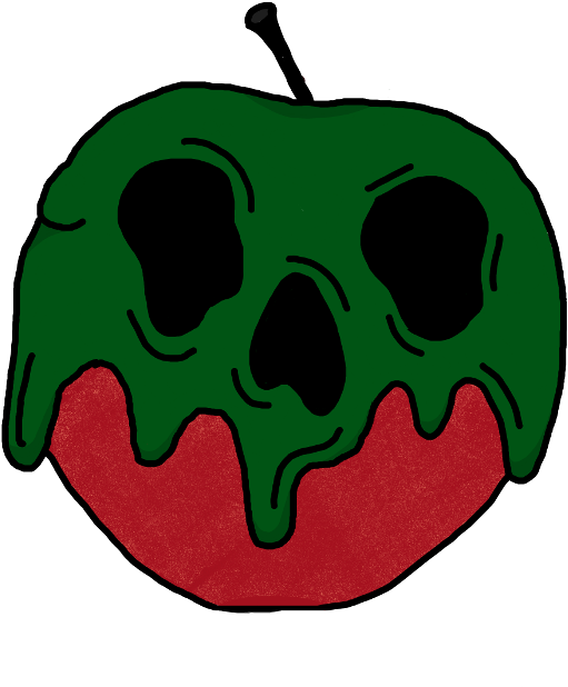 Zombie Apple Illustration PNG