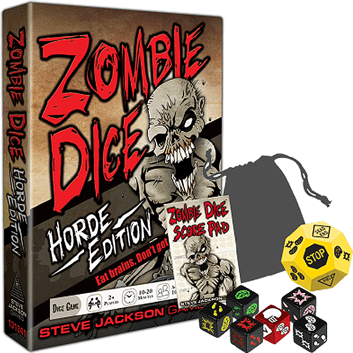 Zombie Dice Horde Edition Board Game PNG