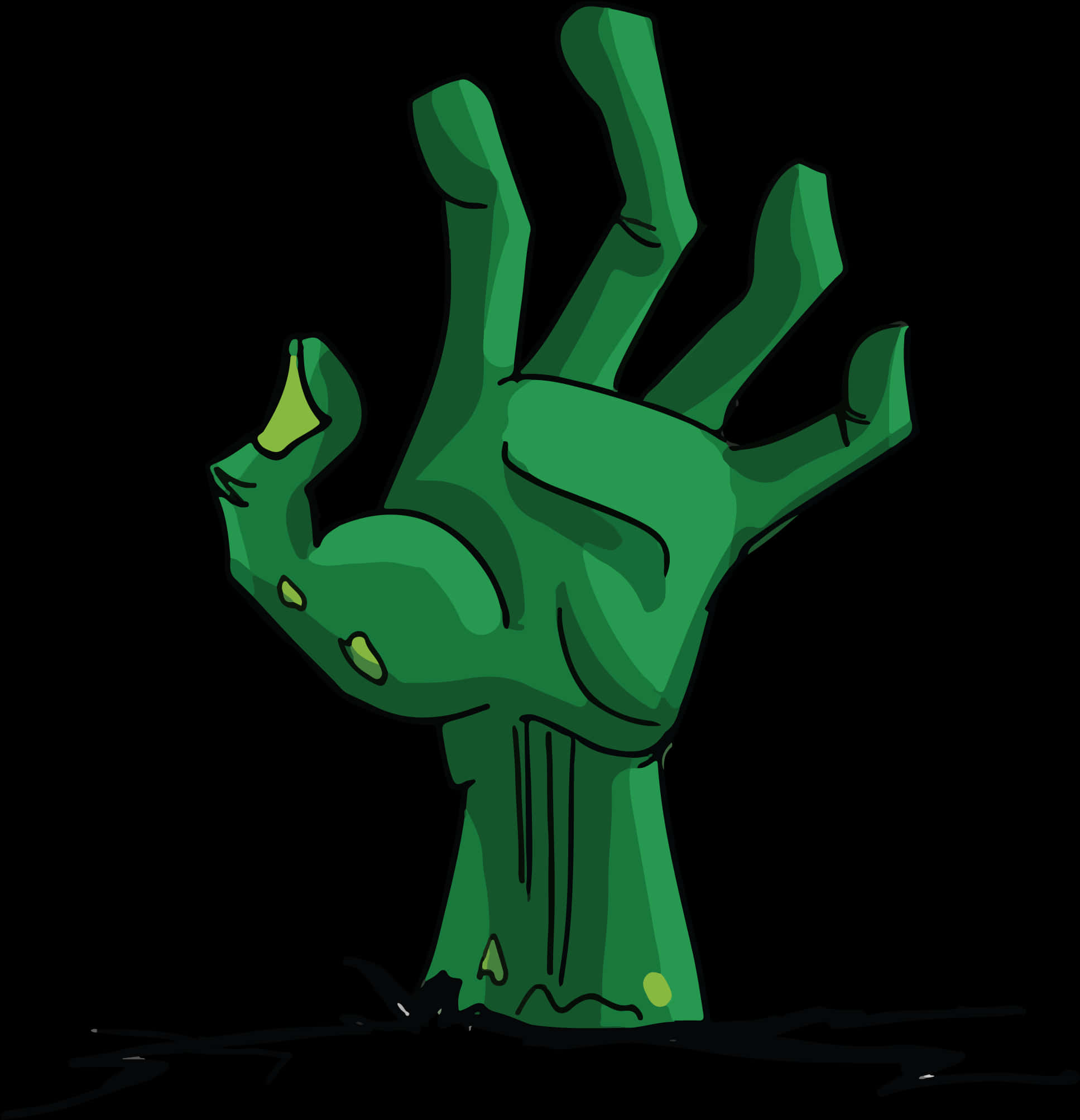 Zombie Hand Rising From Ground PNG