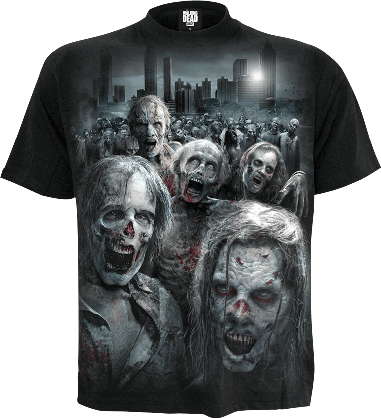 Zombie Horde T Shirt Design PNG
