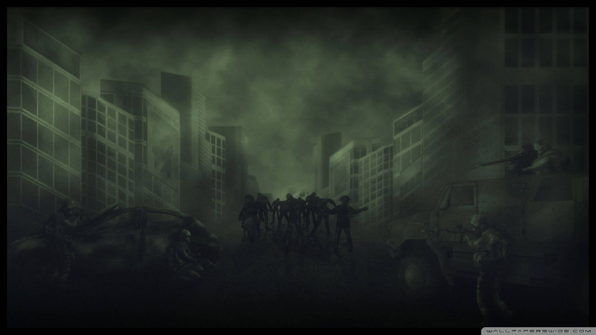 Zombie Invasion Attack Wallpaper