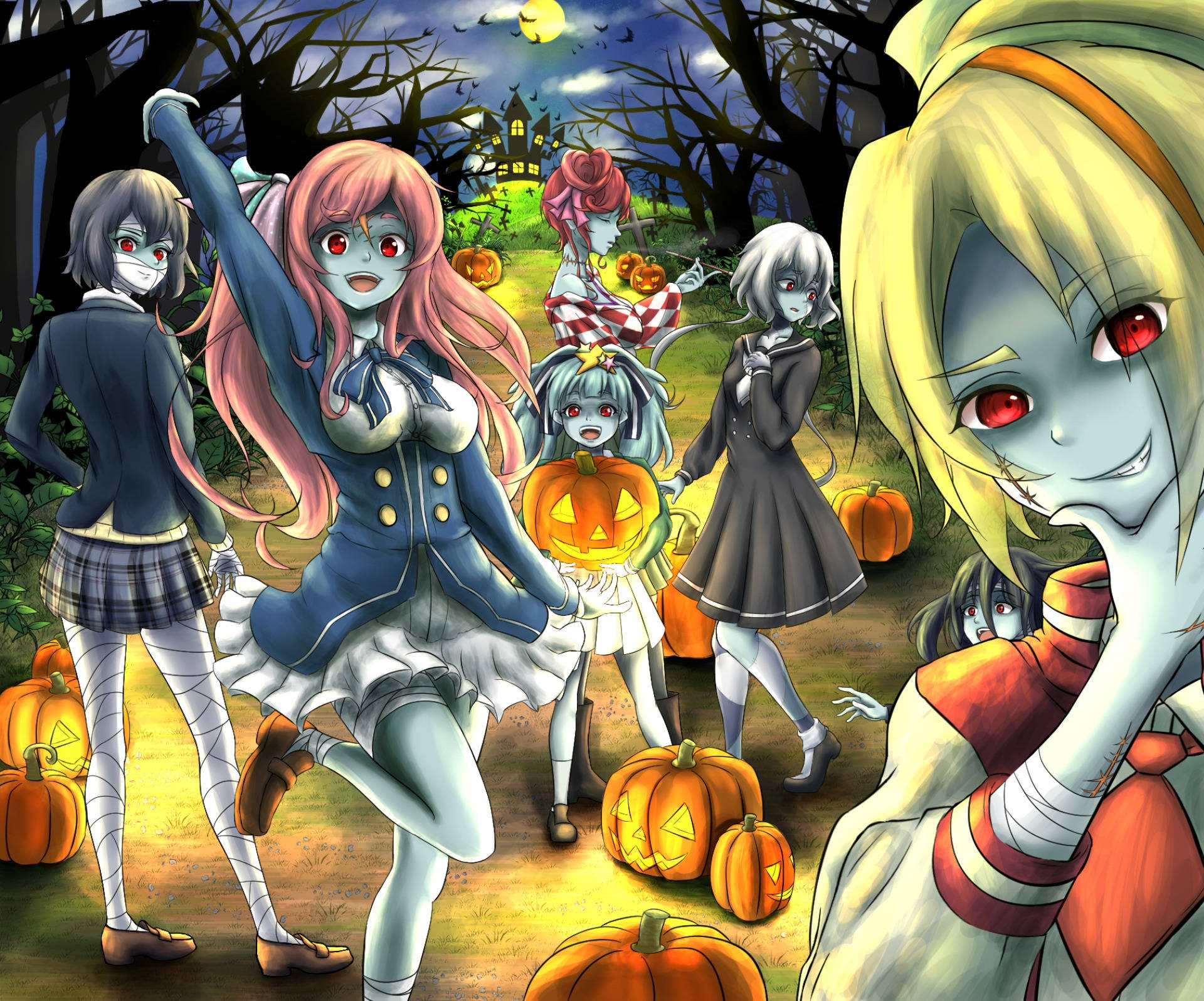 Zombie Land Saga Halloween Party Wallpaper