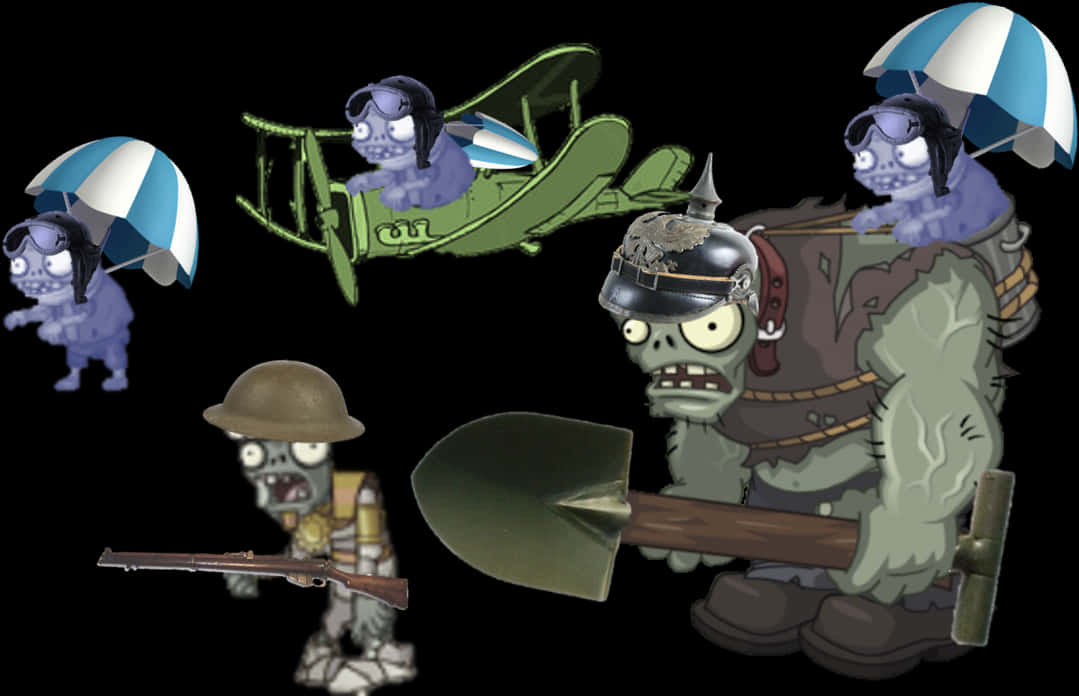 Zombie_ Soldiers_and_ Paratroopers PNG