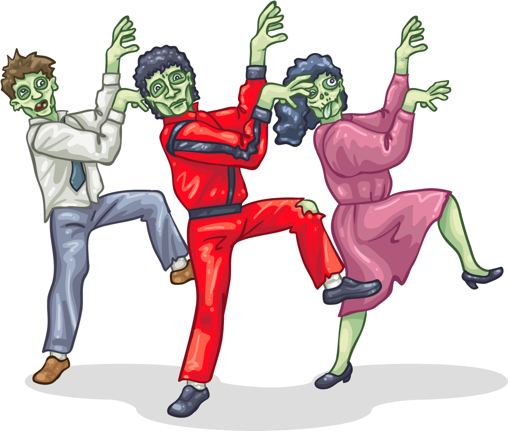 Zombie Thriller Dance Tribute PNG