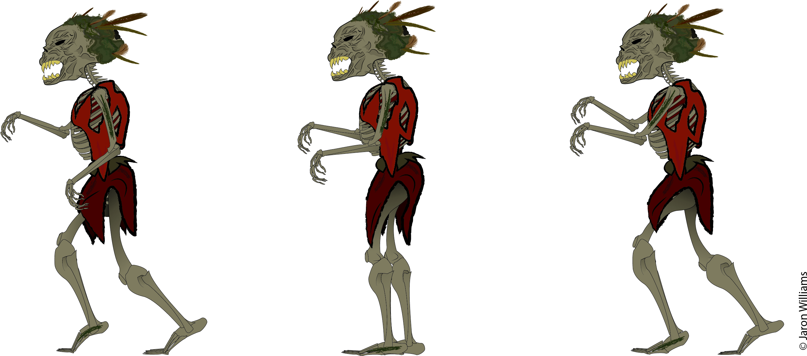 Zombie_ Character_ Animation_ Sequence PNG