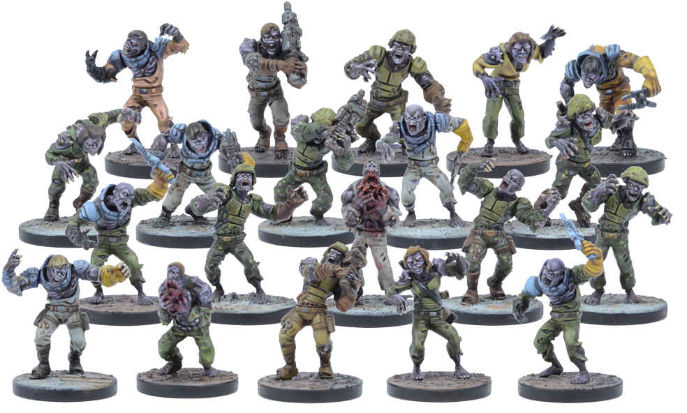 Zombie_ Miniature_ Figurines_ Collection PNG