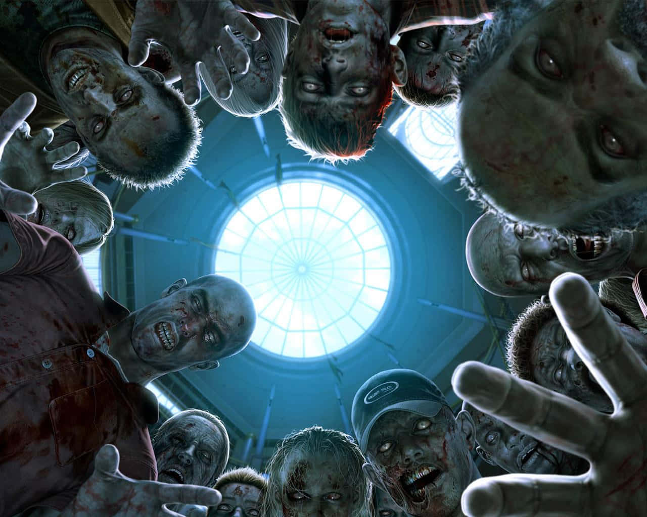 Zombies In A Room With A Blue Sky