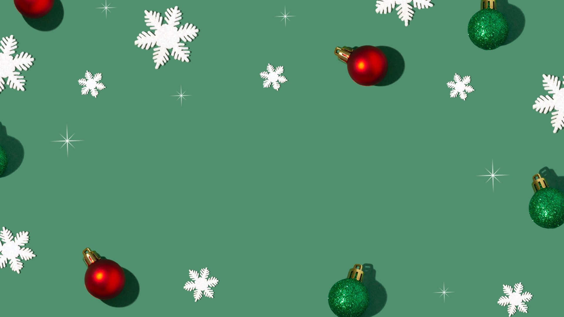 Zoom Christmas Background In Green