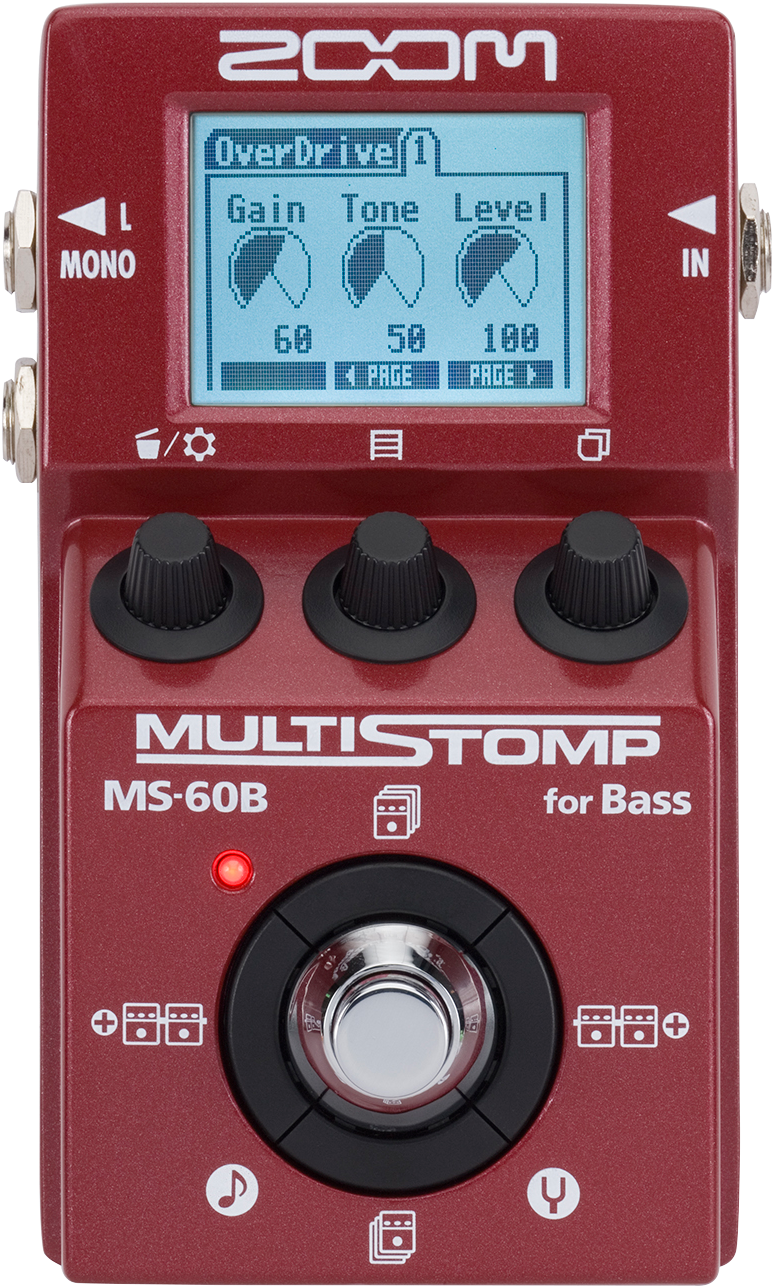 Zoom Multi Stomp M S60 B Bass Effects Pedal PNG
