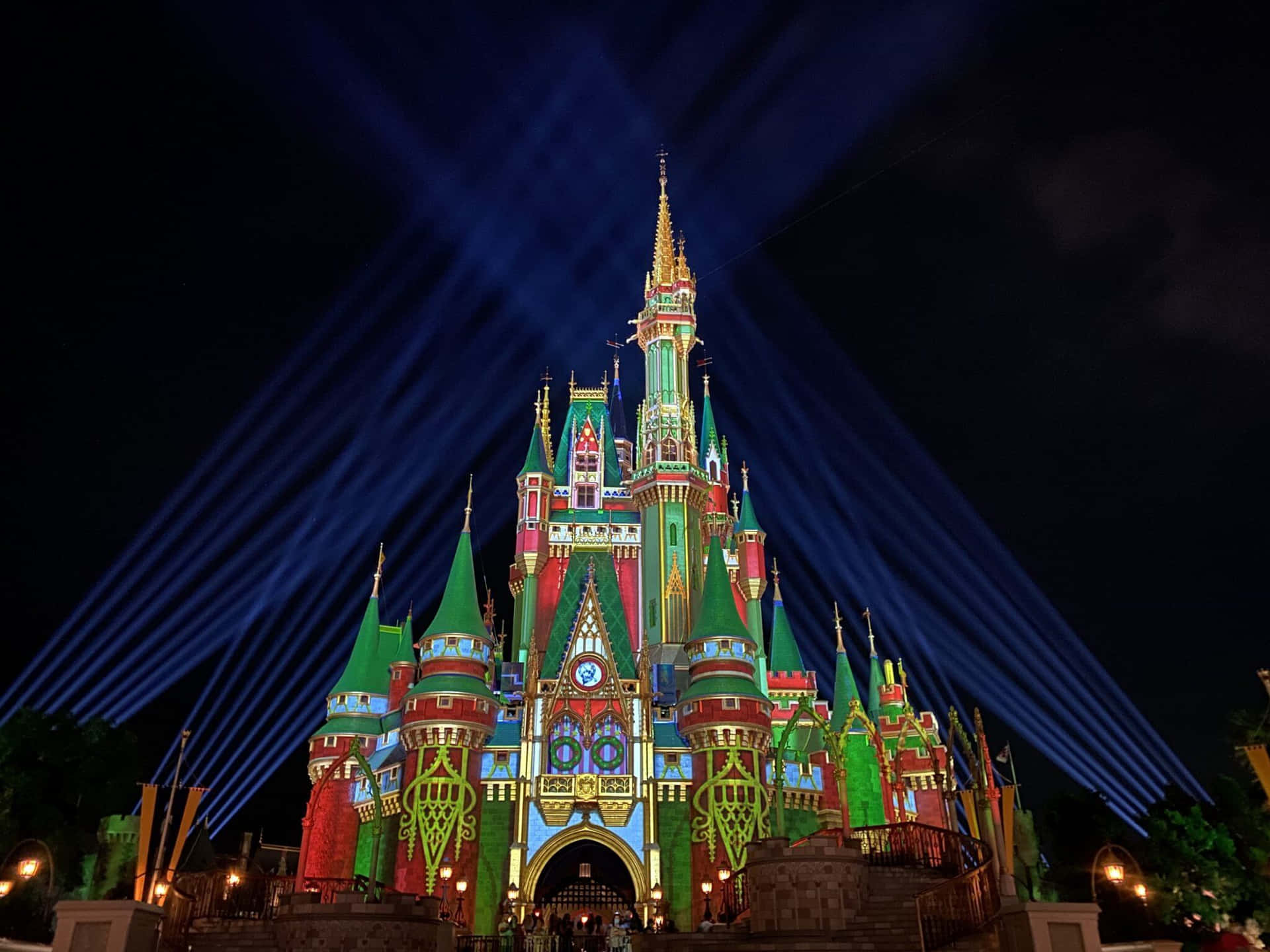 Zoom Party Cinderella Castle Wallpaper