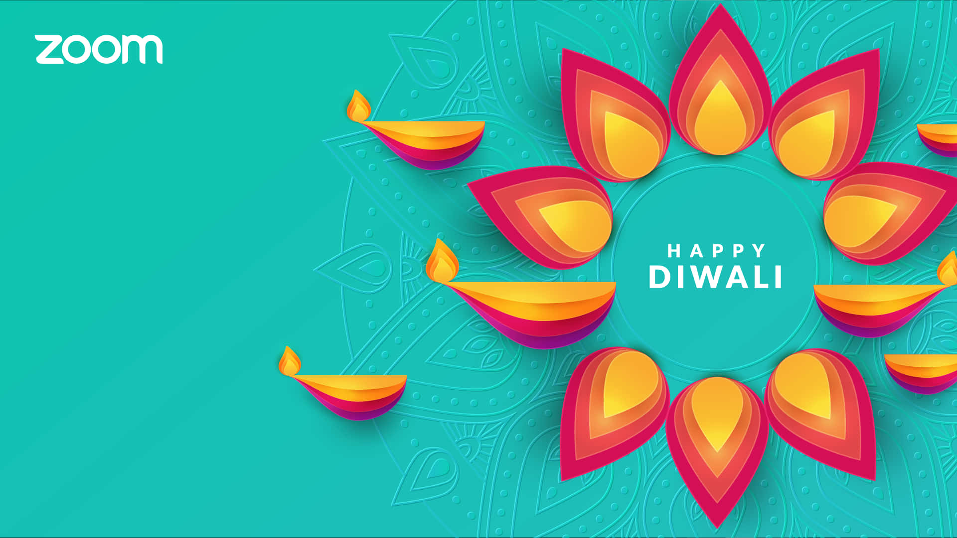 Zoome Party Diwali Festival Inspiration: Indu Plus Wal kommer med smukke Diosfest inspirerede mønstre. Wallpaper