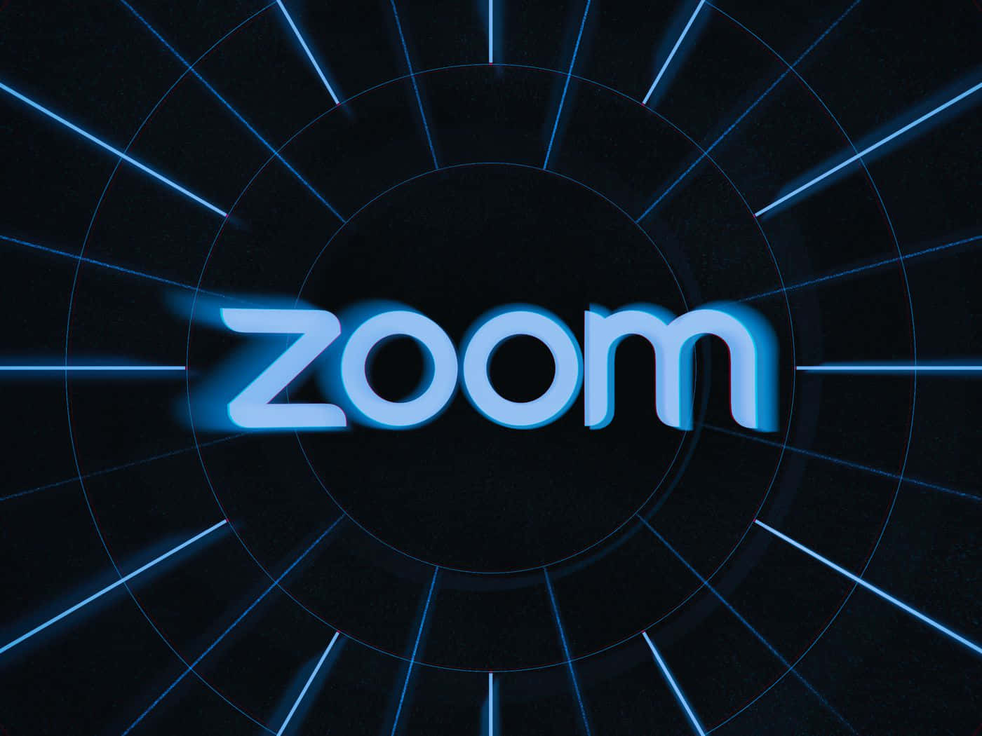 Zoom Logo With Blue Lights
