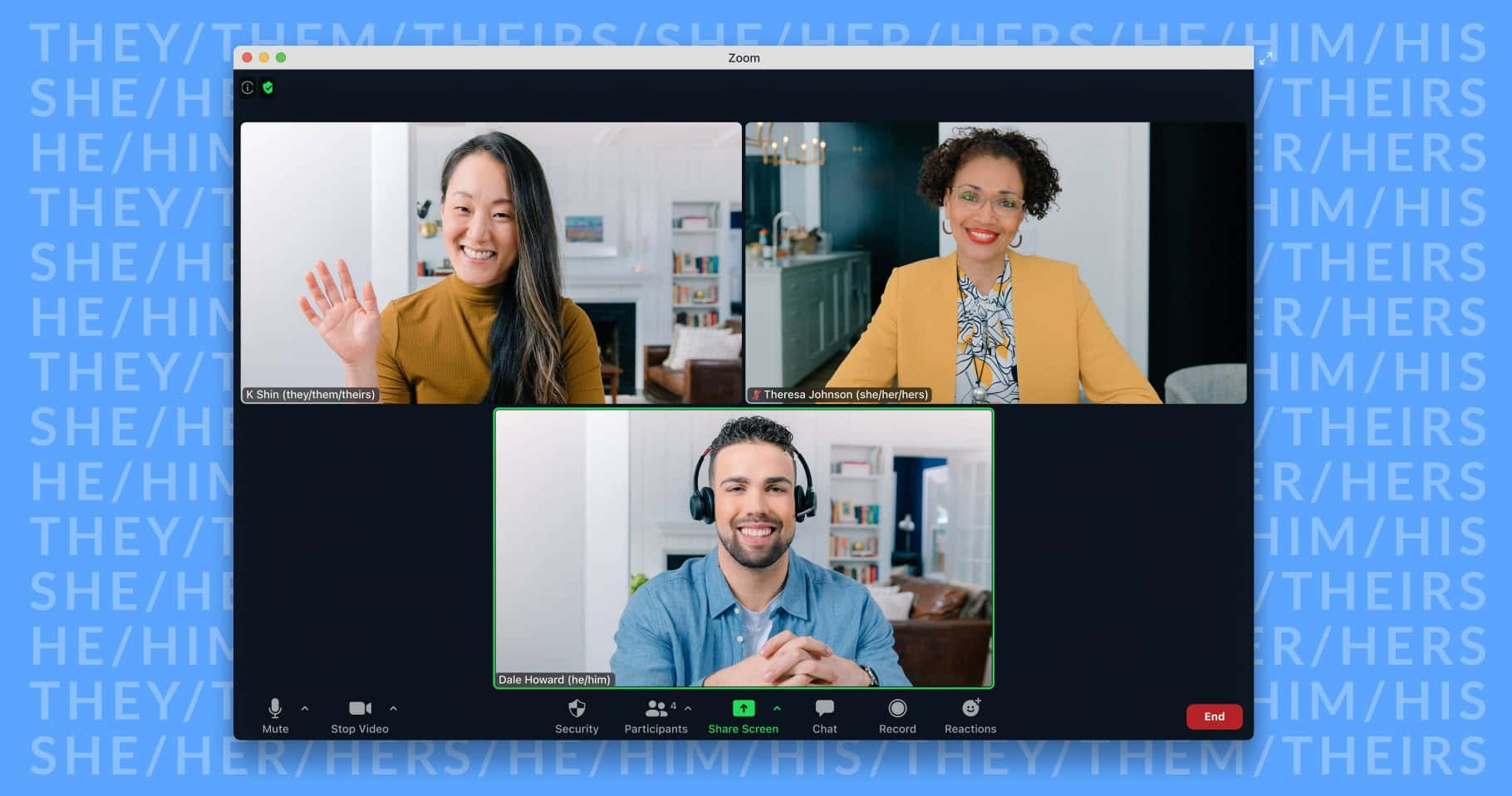 A Group Of People Are On A Video Call