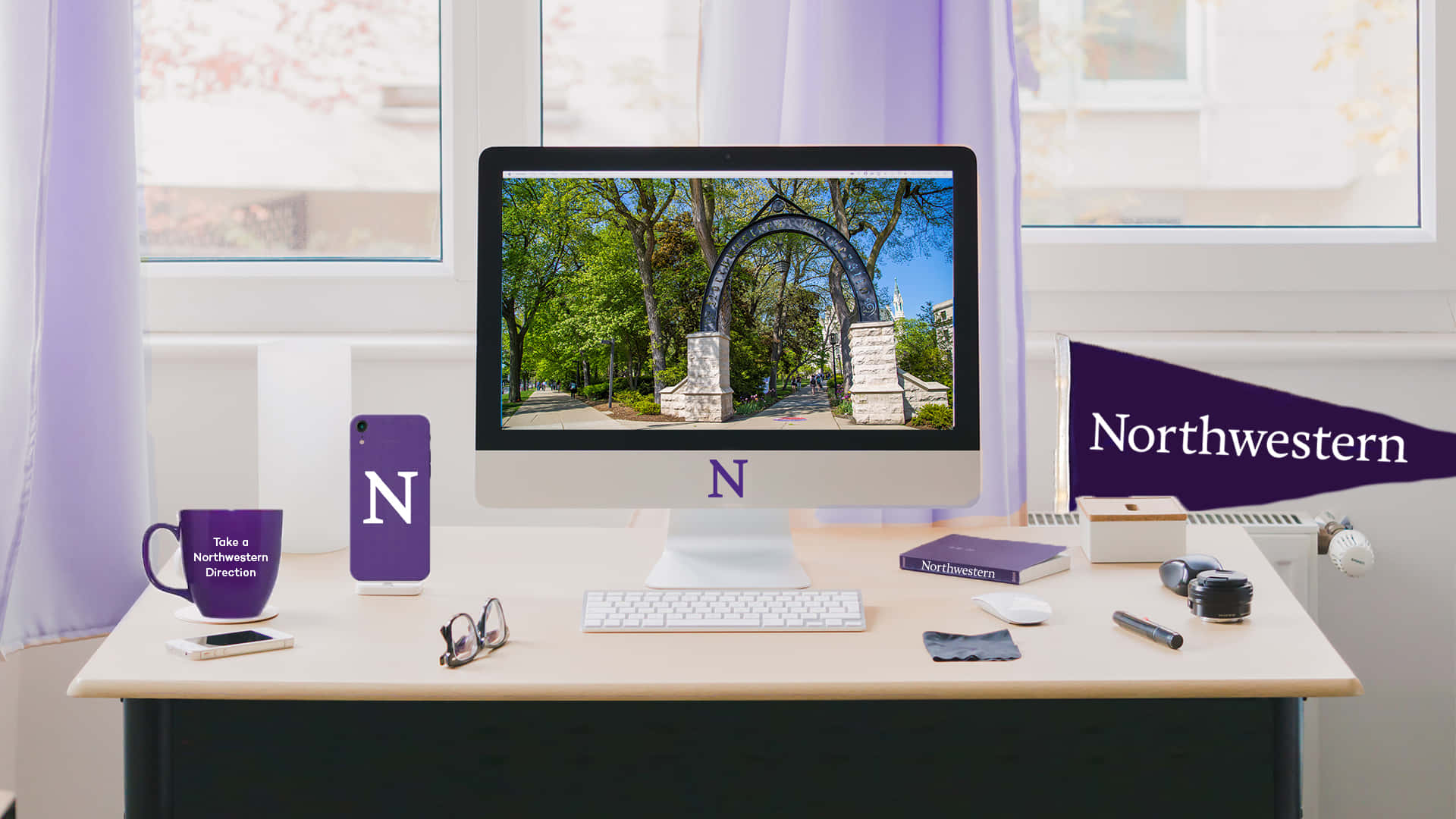 A Computer Screen With The Words Northwestern On It