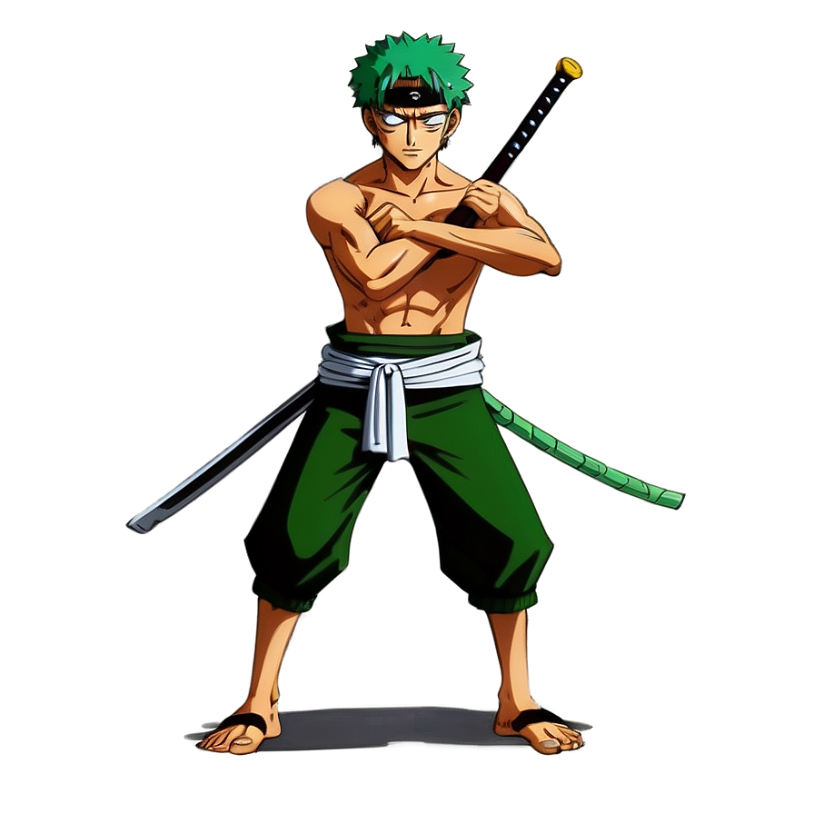 Download Zoro Anime Pose Png Njd64 | Wallpapers.com