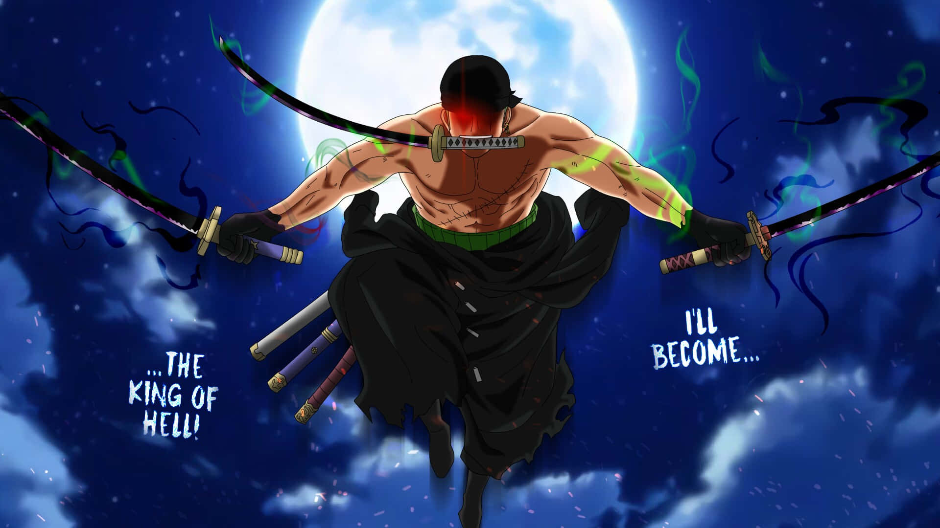 Zoro Kingof Hell Anime Artwork Wallpaper