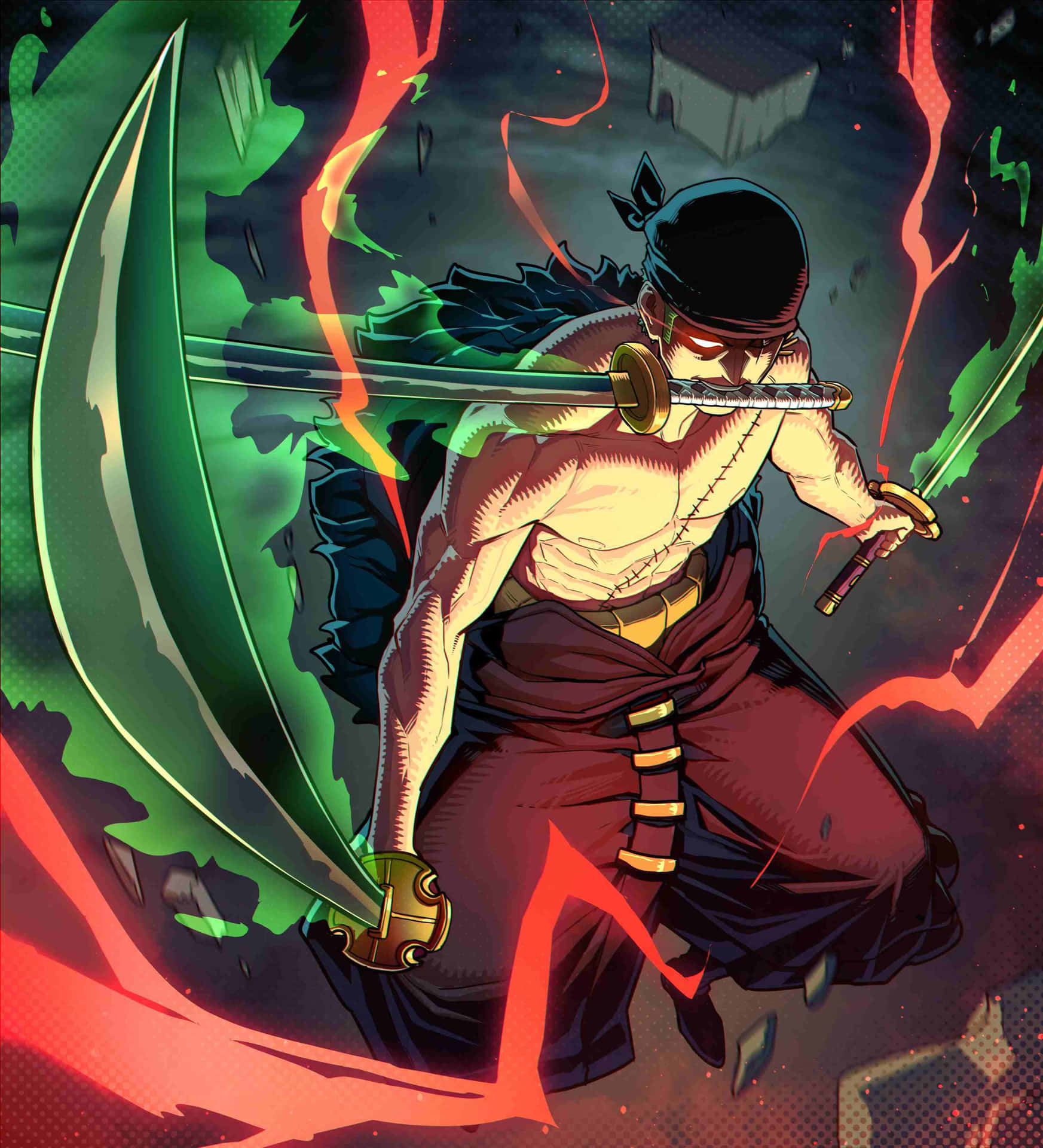 [100+] Zoro King Of Hell Wallpapers | Wallpapers.com