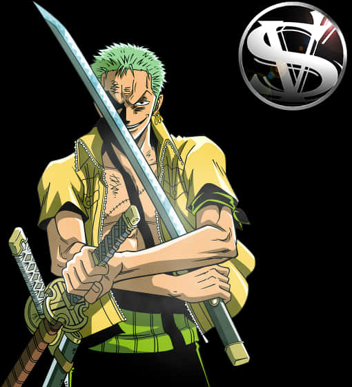 One Piece Zoro With Swords PNG