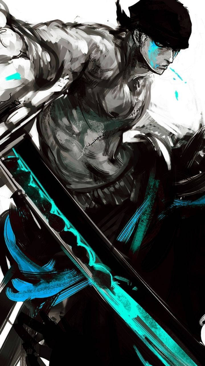 A wolverine-like warrior called Zoro in mid-action Wallpaper