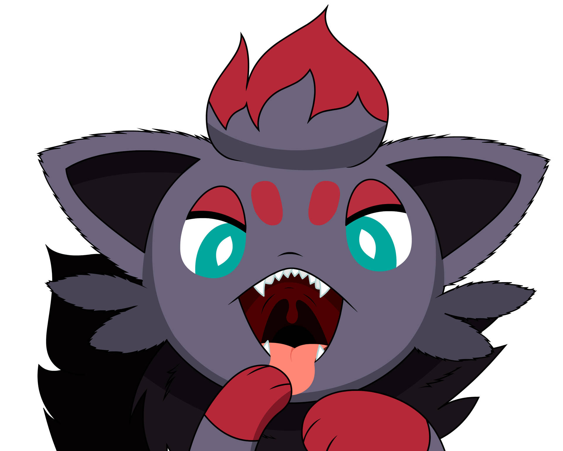 Zorua With Wide Open Mouth Wallpaper