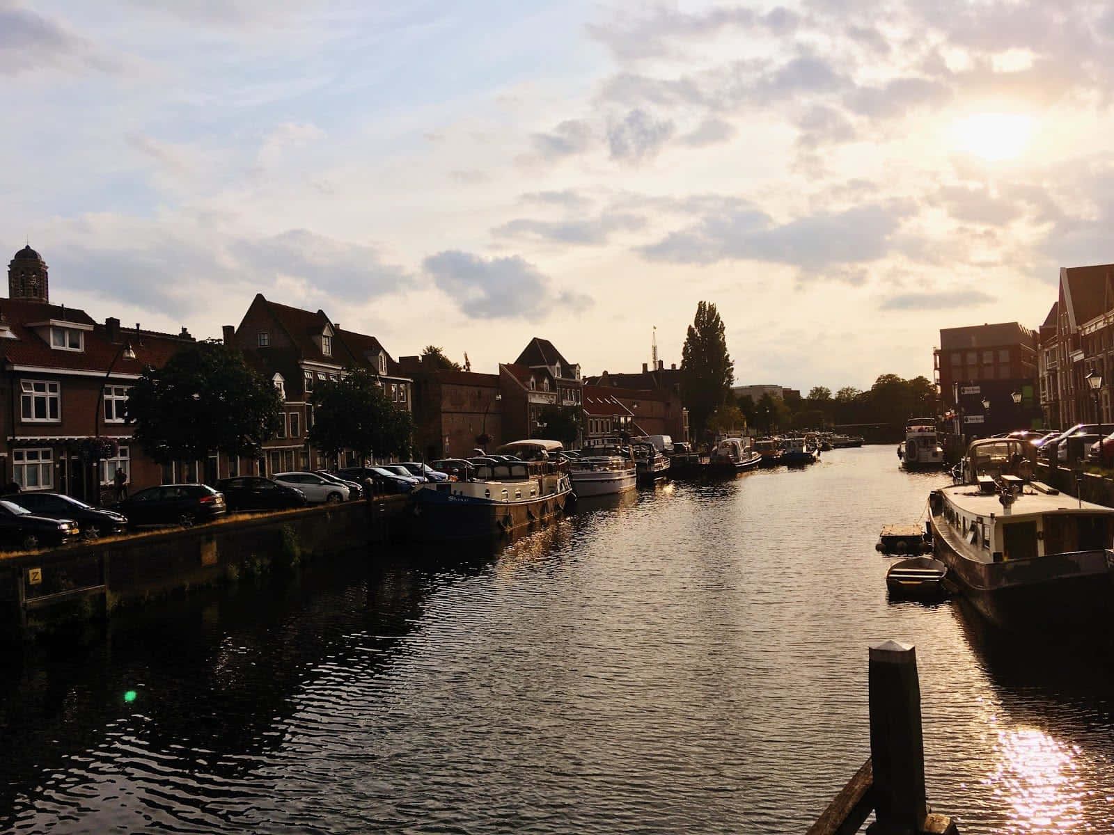 Zwolle Canal Sunset Wallpaper