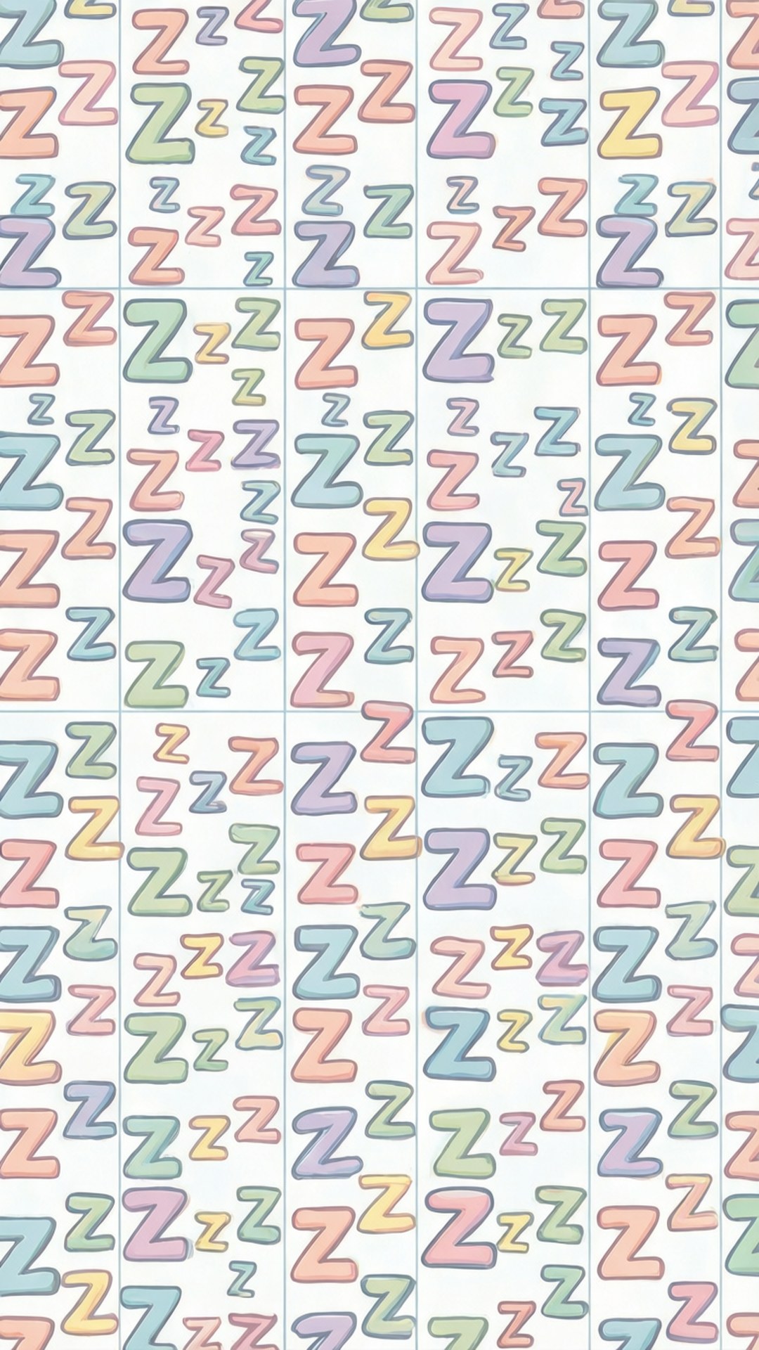 Wallpaper pola mulus dengan huruf Zzz berulang