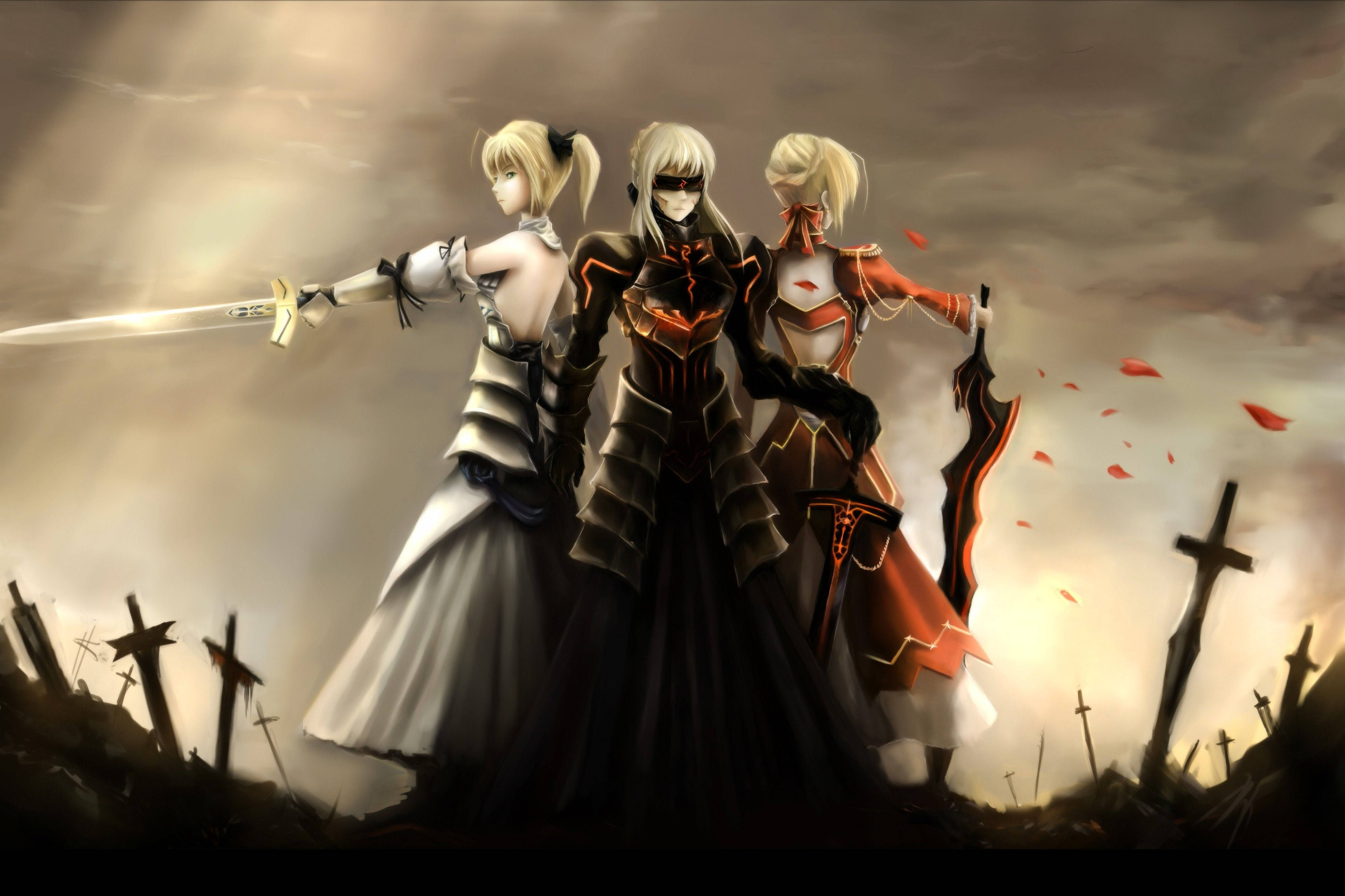 Download Characters Of Fate Stay Night Wallpaper Wallpapers Com