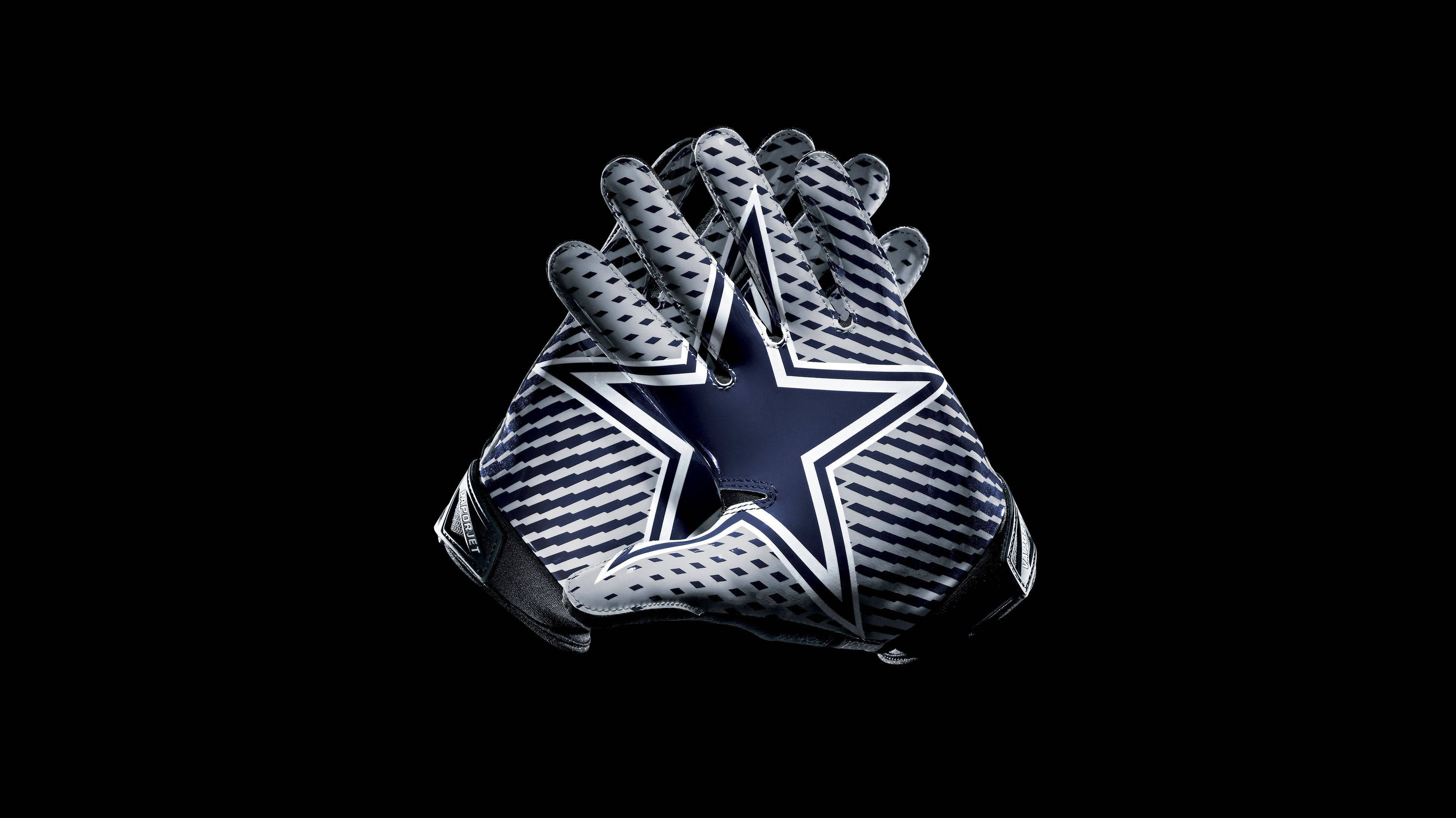 Download Dallas Cowboys Blue Star On Gloves Wallpaper