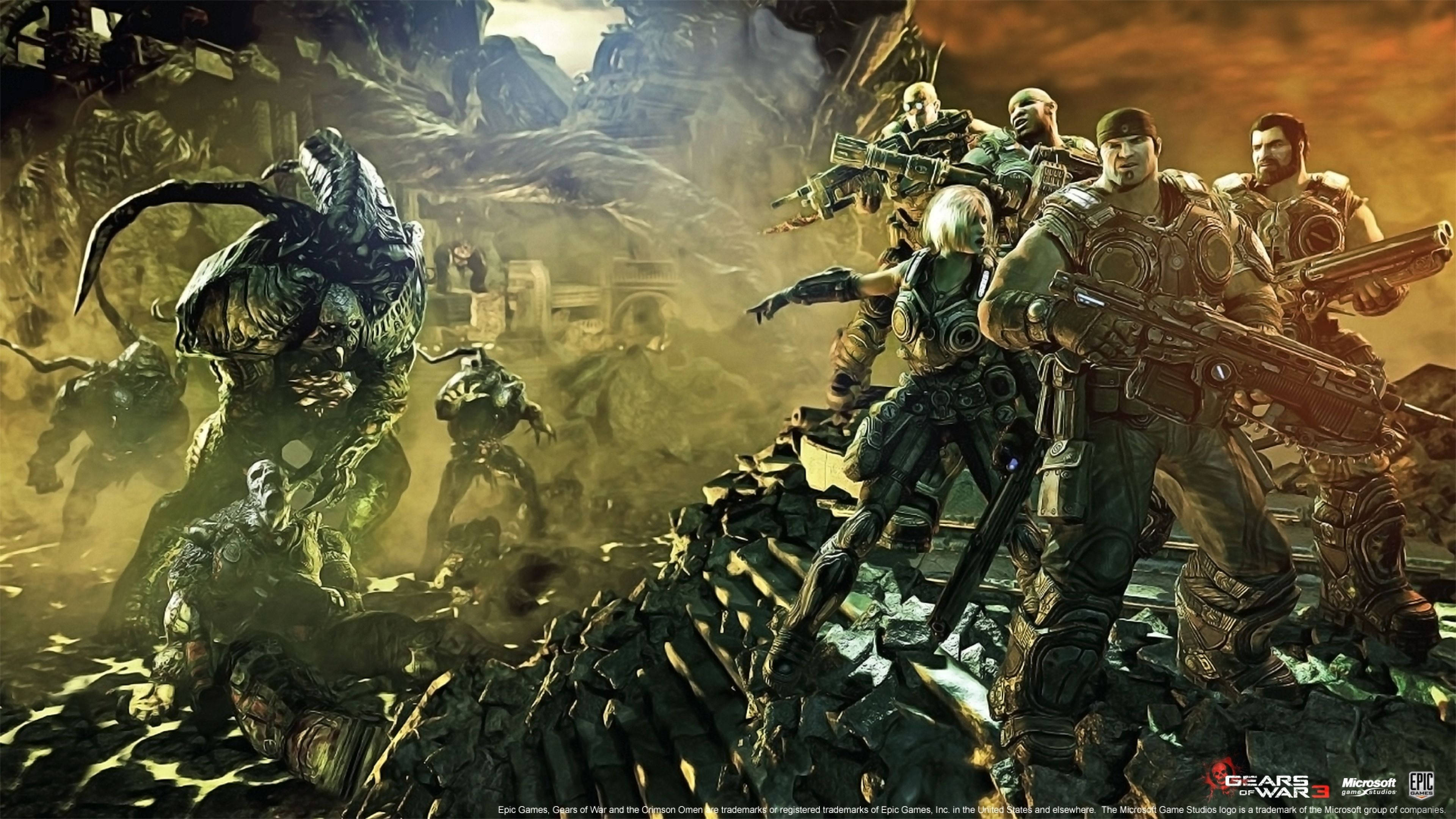 Download Gears Of War Battle Fight Wallpaper 