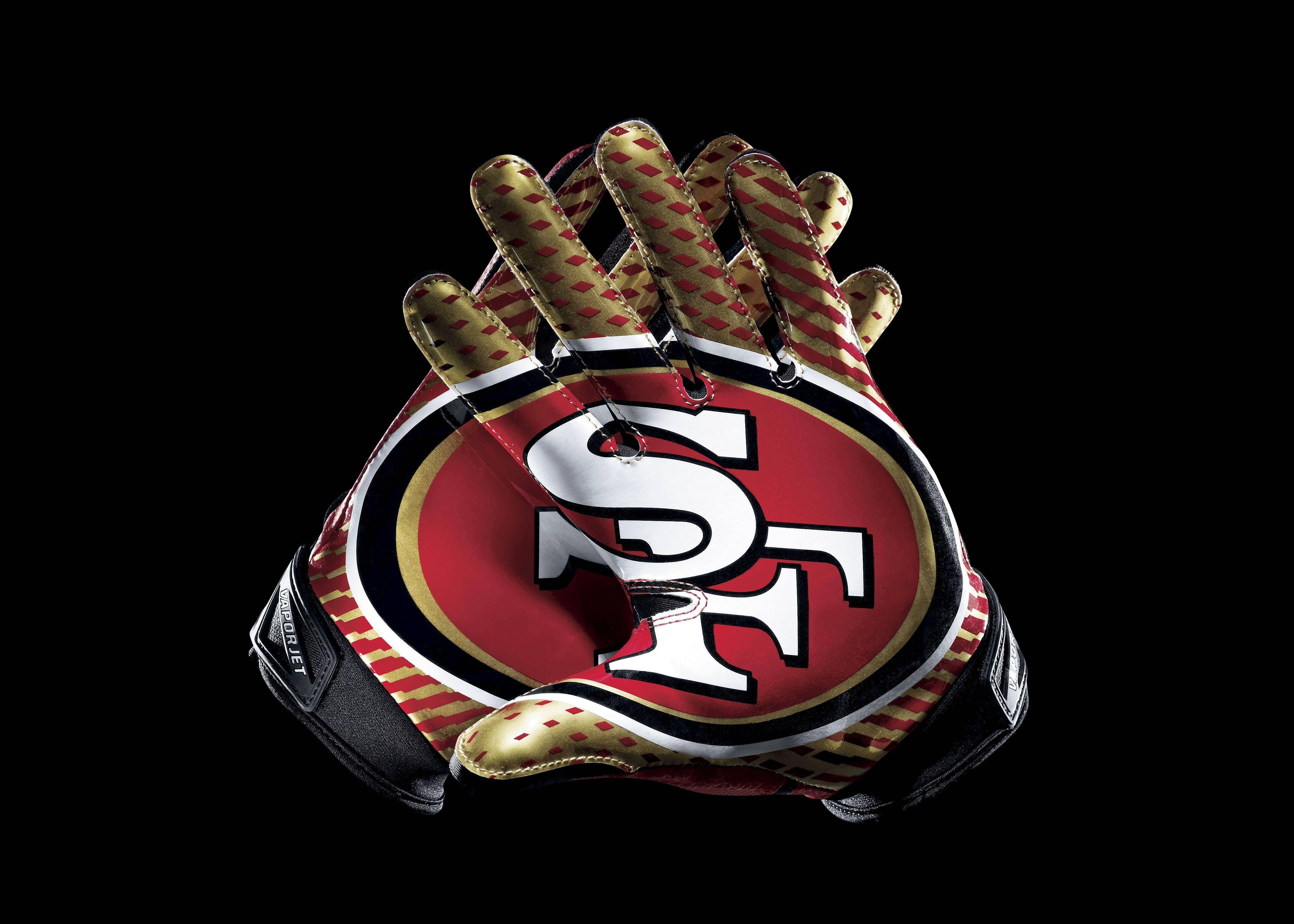 Download Gloves 49ers Sf Logo Wallpaper