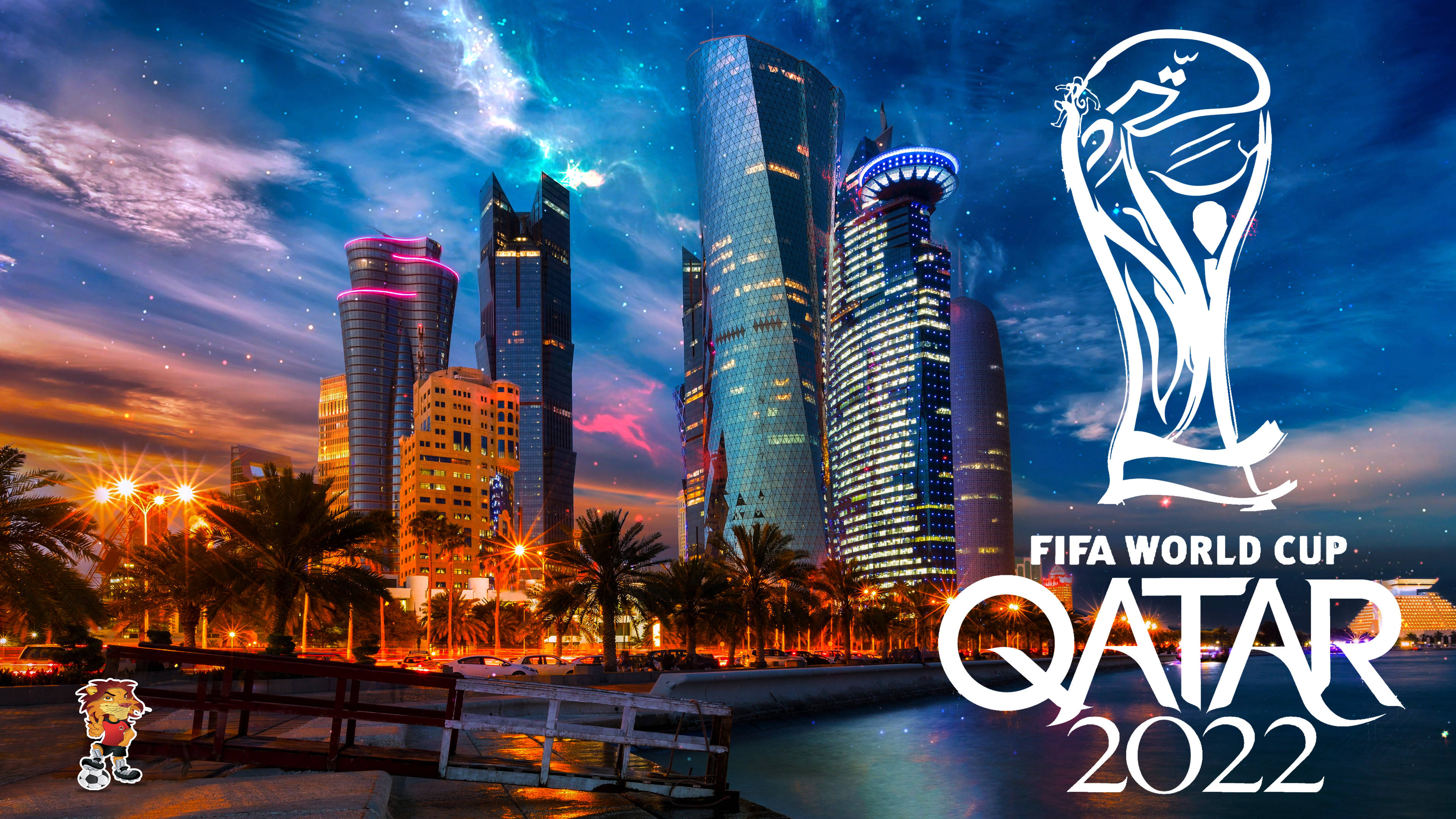 Download A Skyline Of Qatar In Anticipation Of The Upcoming Fifa World Cup 2022 Wallpaper 8944