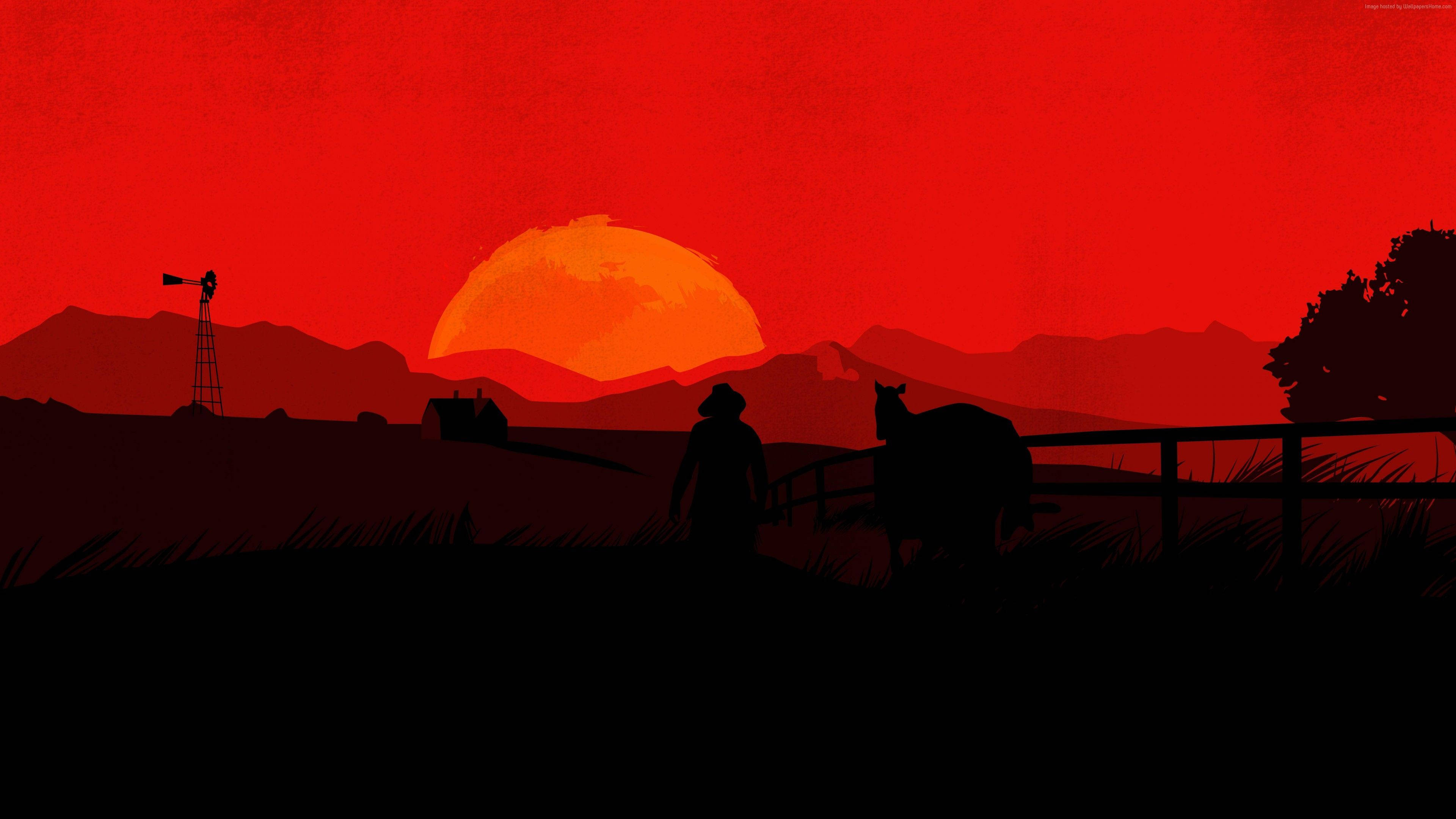 Red Dead Redemption 2 minimalistic wallpaper