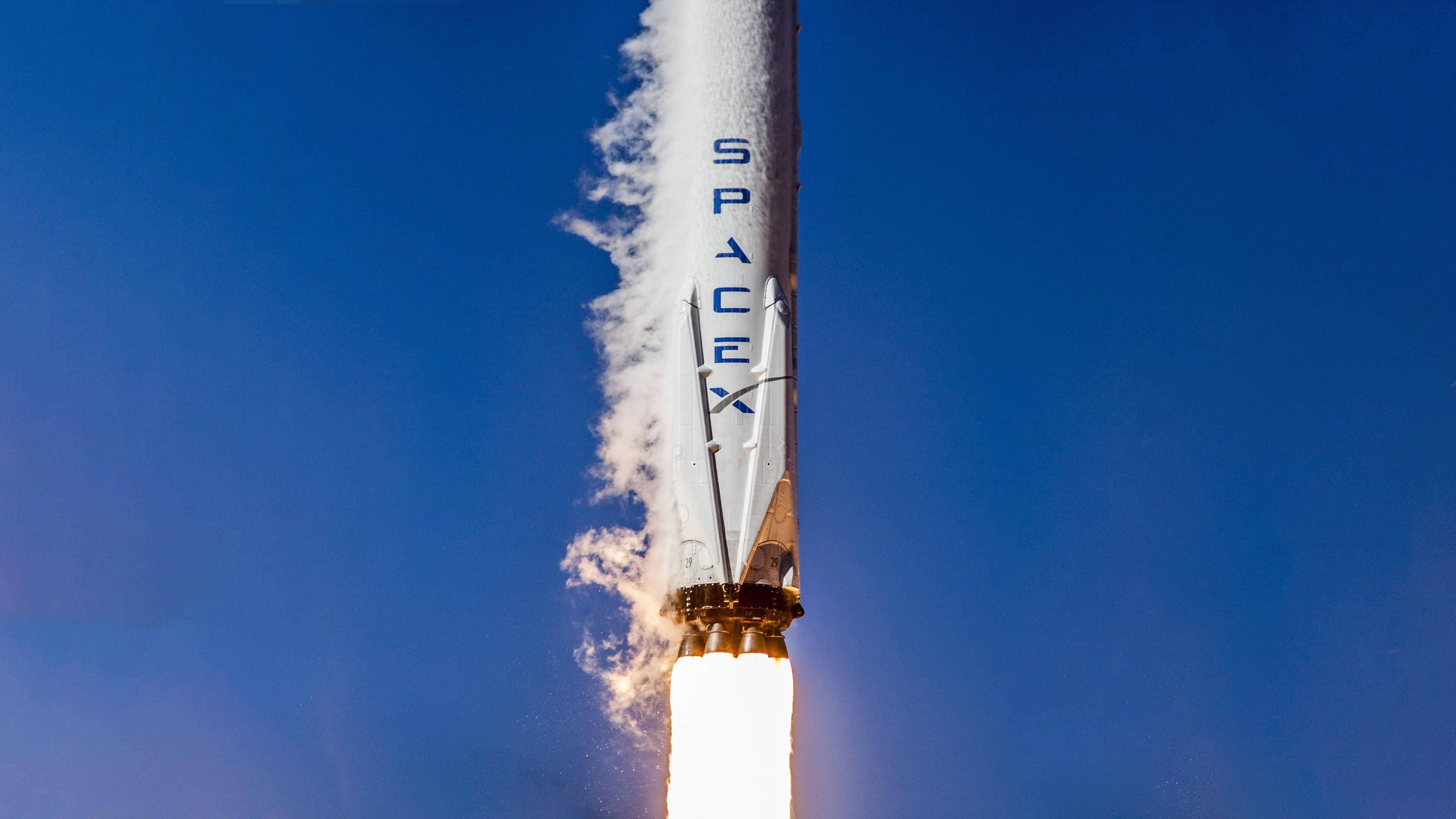 Download SpaceX Falcon 9 Take Off Wallpaper | Wallpapers.com