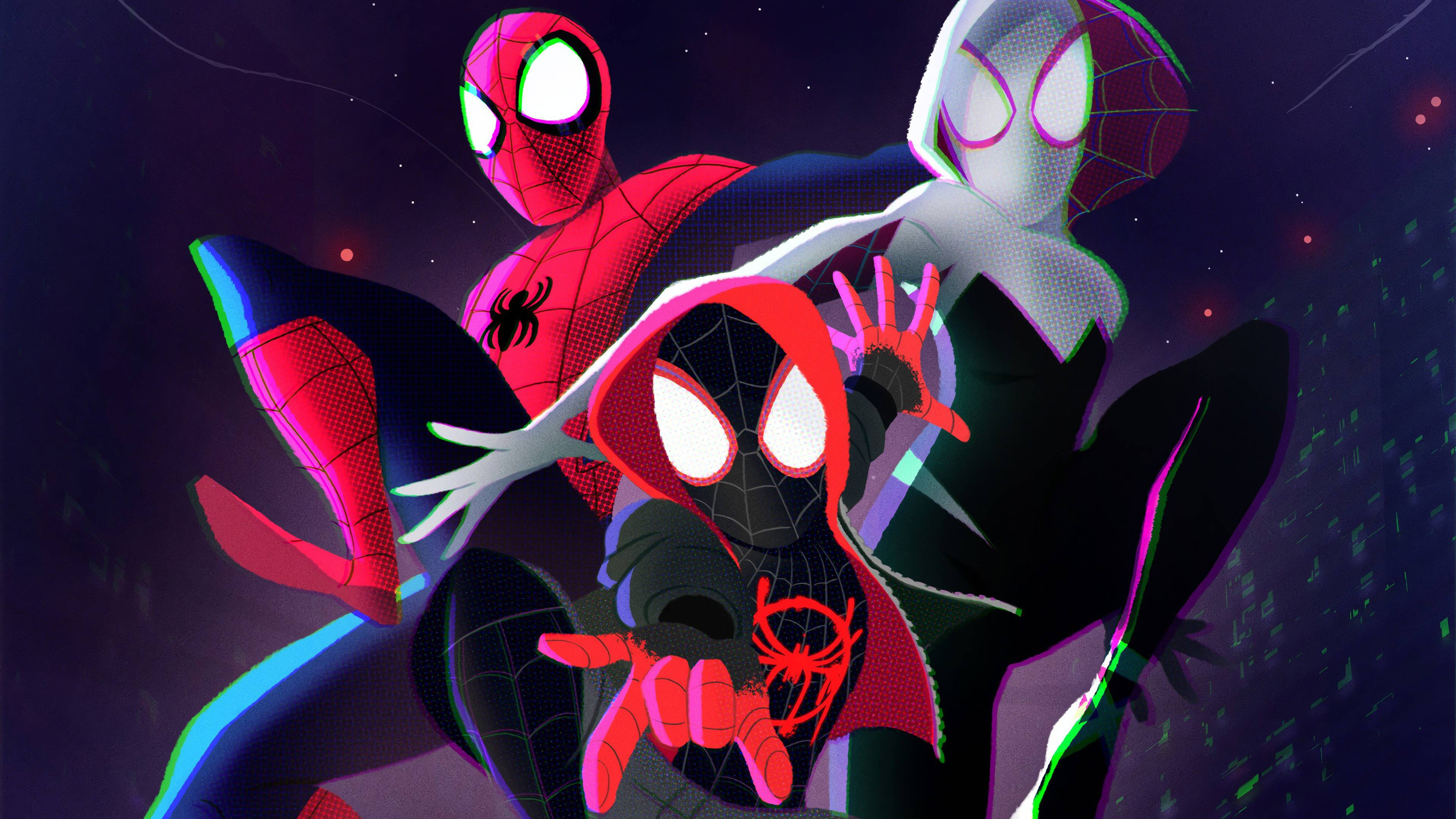 Bạn yêu thích Spider-Man? Hãy xem bức tranh nền Spider Man Into The Spider Verse Wallpaper để khám phá vũ trụ Spider-Verse đầy màu sắc và phong phú! Bạn sẽ được mê hoặc bởi cách các nhân vật siêu anh hùng của người nhện tụ hội trong một bức tranh nền độc đáo. 