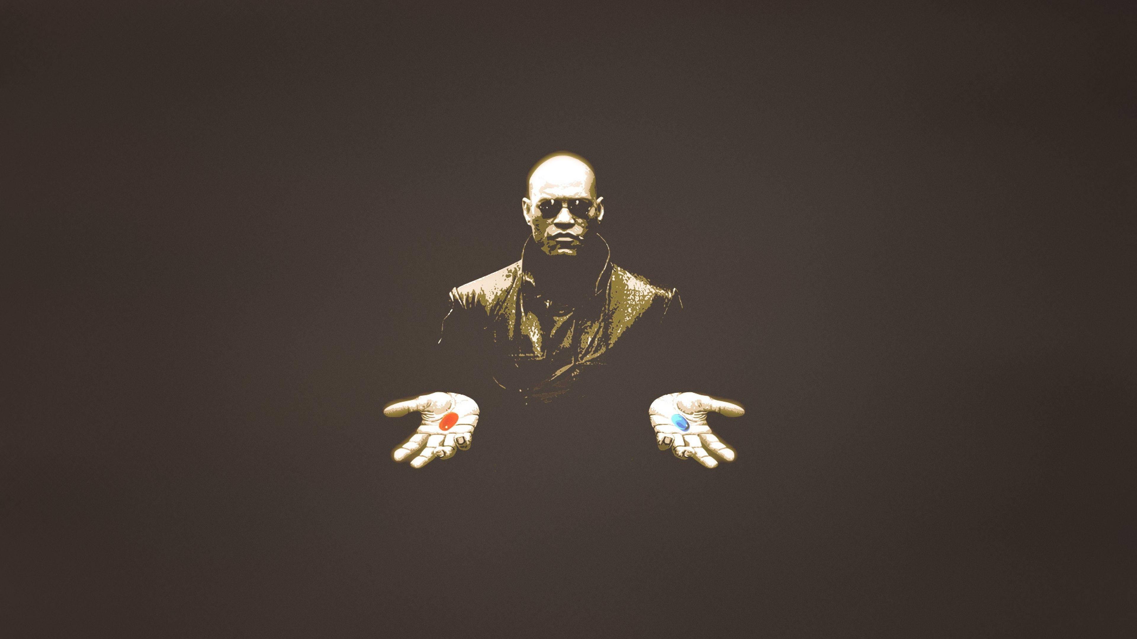 Download The Matrix Morpheus Red And Pills Wallpaper | Wallpapers.com