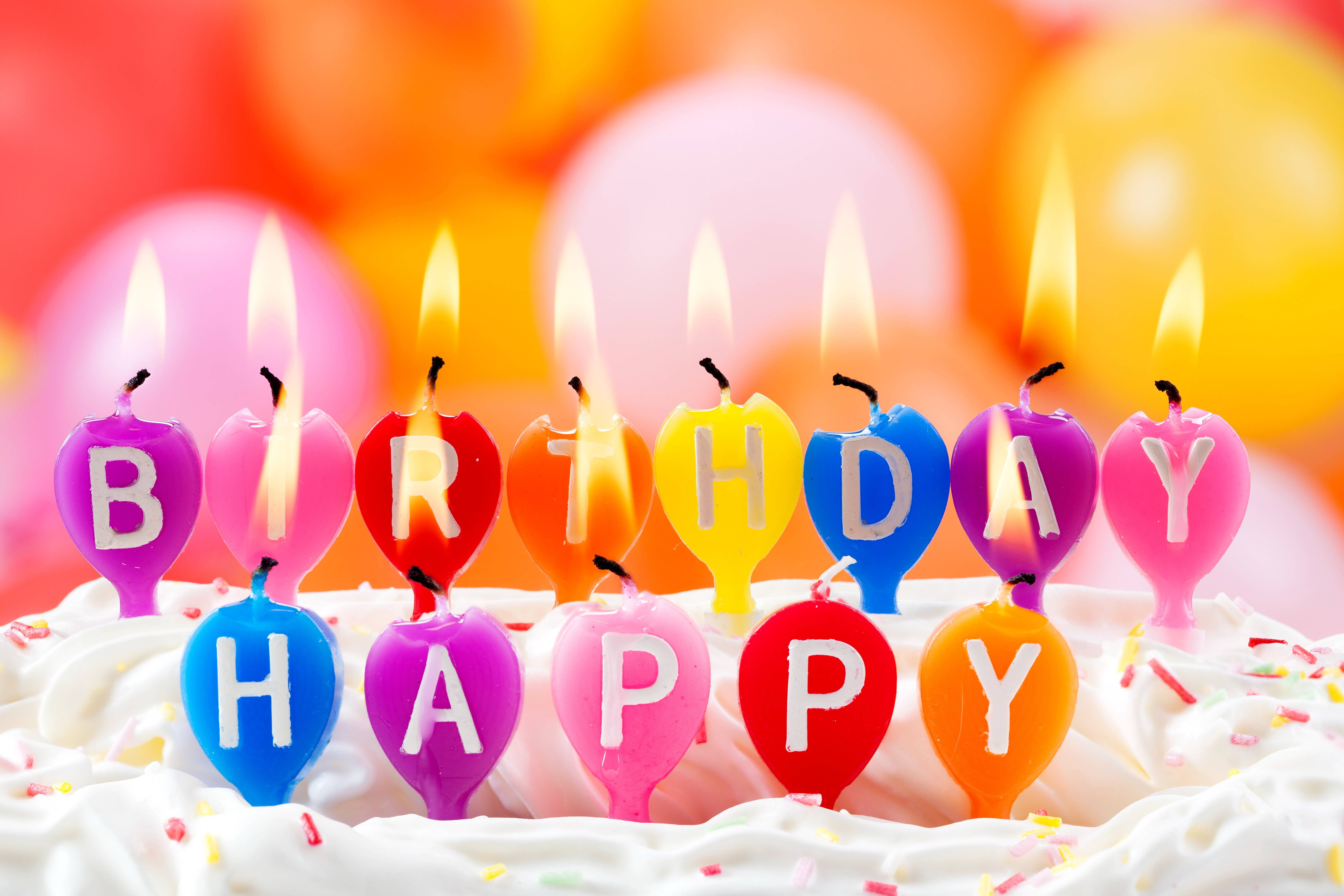 Download Happy Birthday Candle Letters Wallpaper 