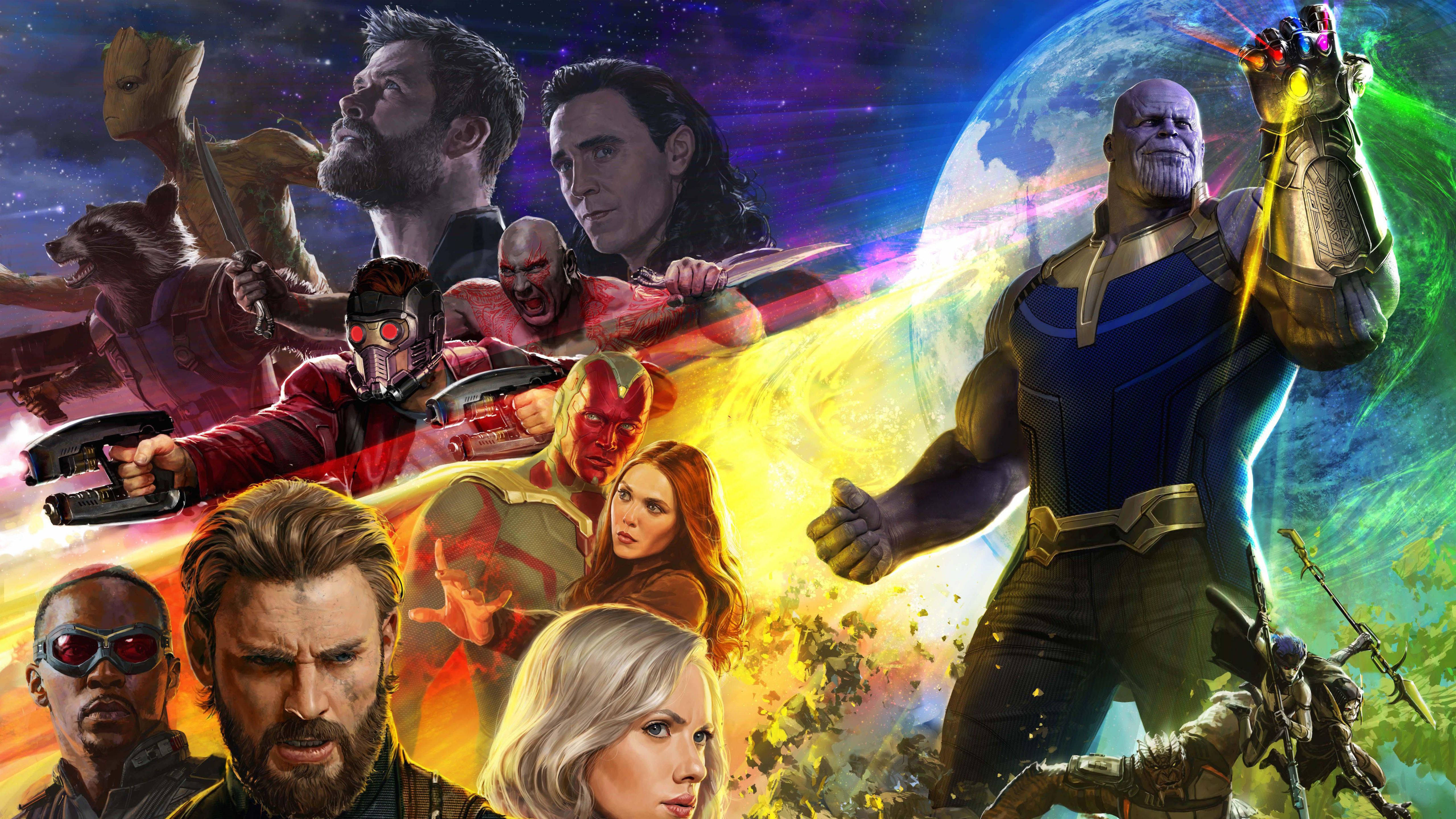 Download Thanos Versus The Avengers Infinity War Wallpaper 
